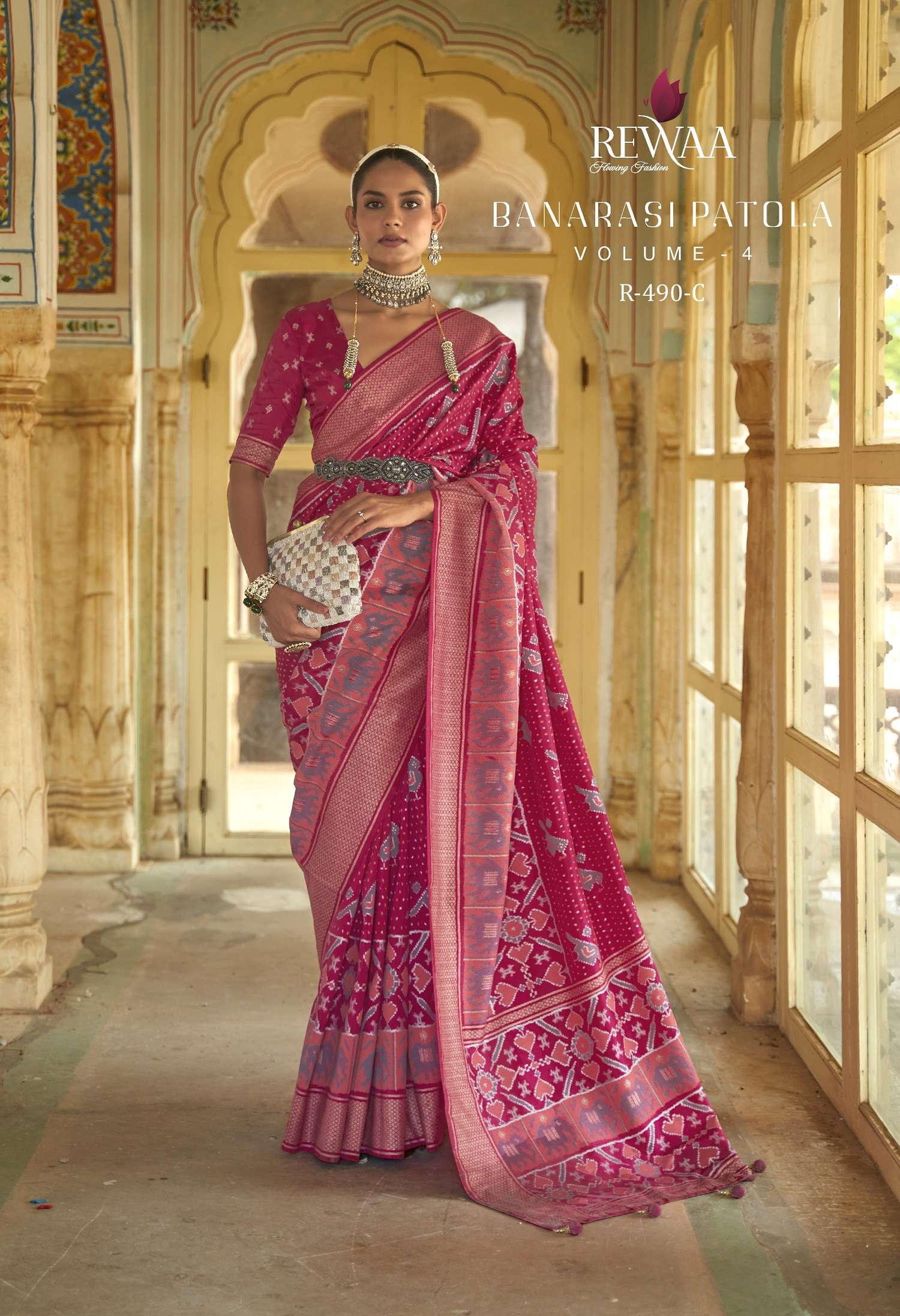 Rewaa Banarasi Vol 4 Festive Designer Patola Silk Saree Wholesale catalog