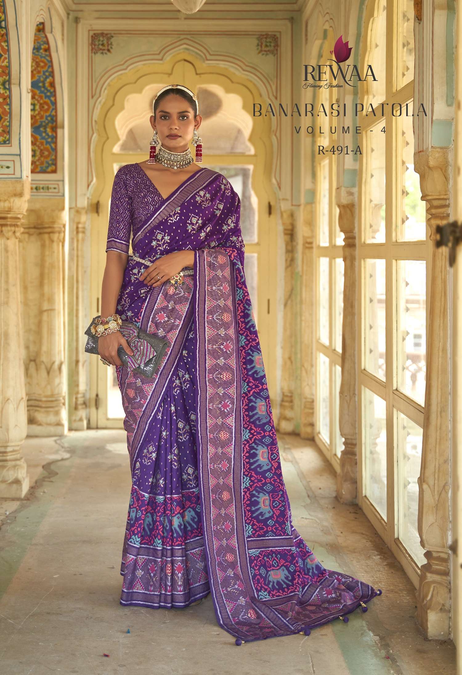 Rewaa Banarasi Vol 4 Festive Designer Patola Silk Saree Wholesale catalog