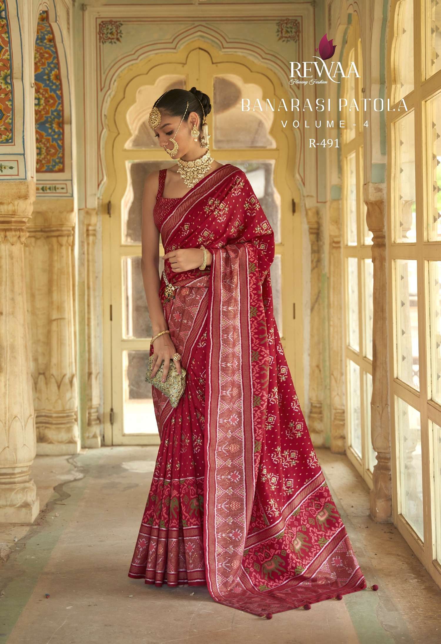 Rewaa Banarasi Vol 4 Festive Designer Patola Silk Saree Wholesale catalog