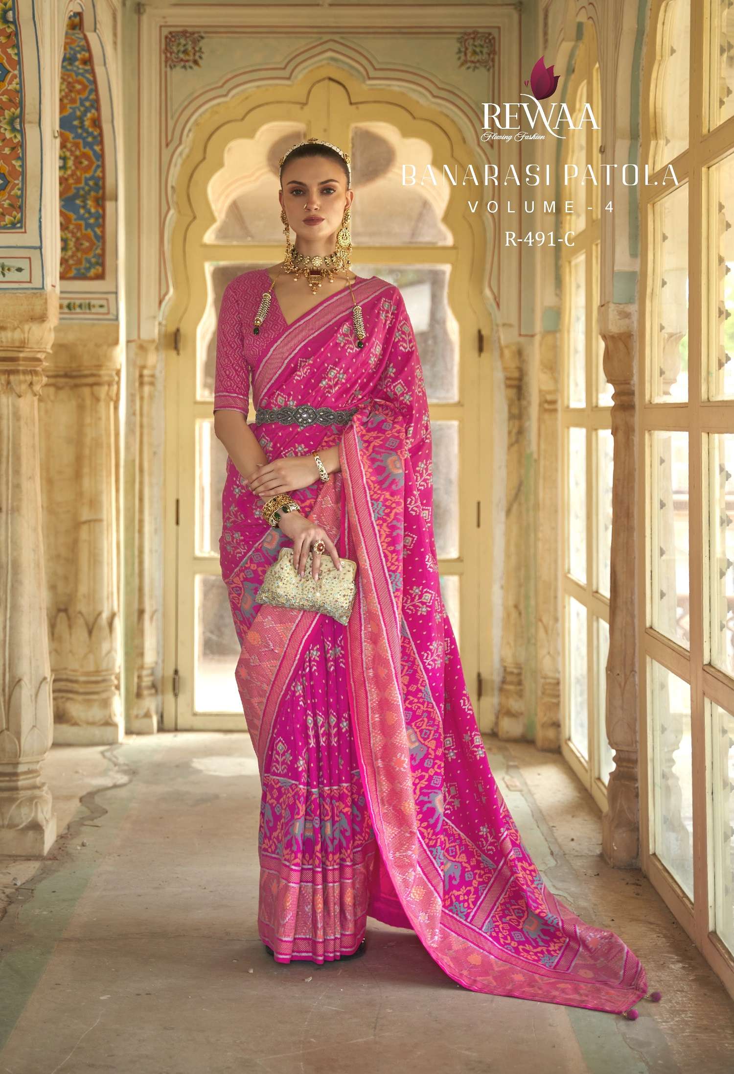 Rewaa Banarasi Vol 4 Festive Designer Patola Silk Saree Wholesale catalog