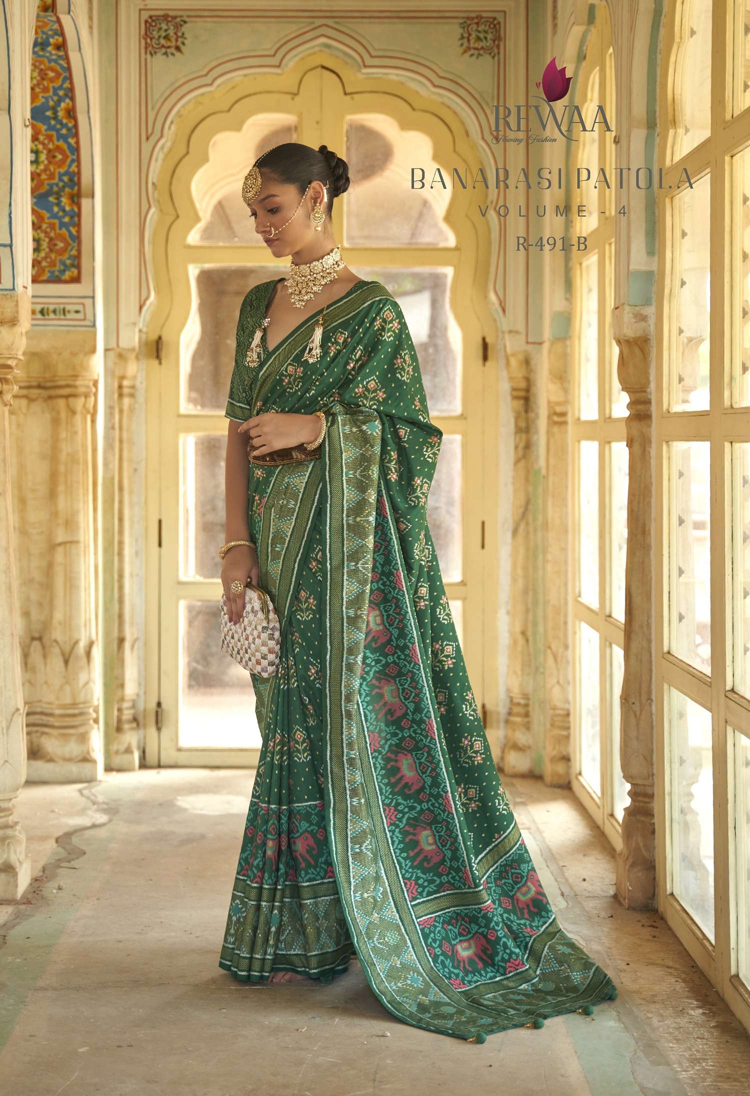 Rewaa Banarasi Vol 4 Festive Designer Patola Silk Saree Wholesale catalog