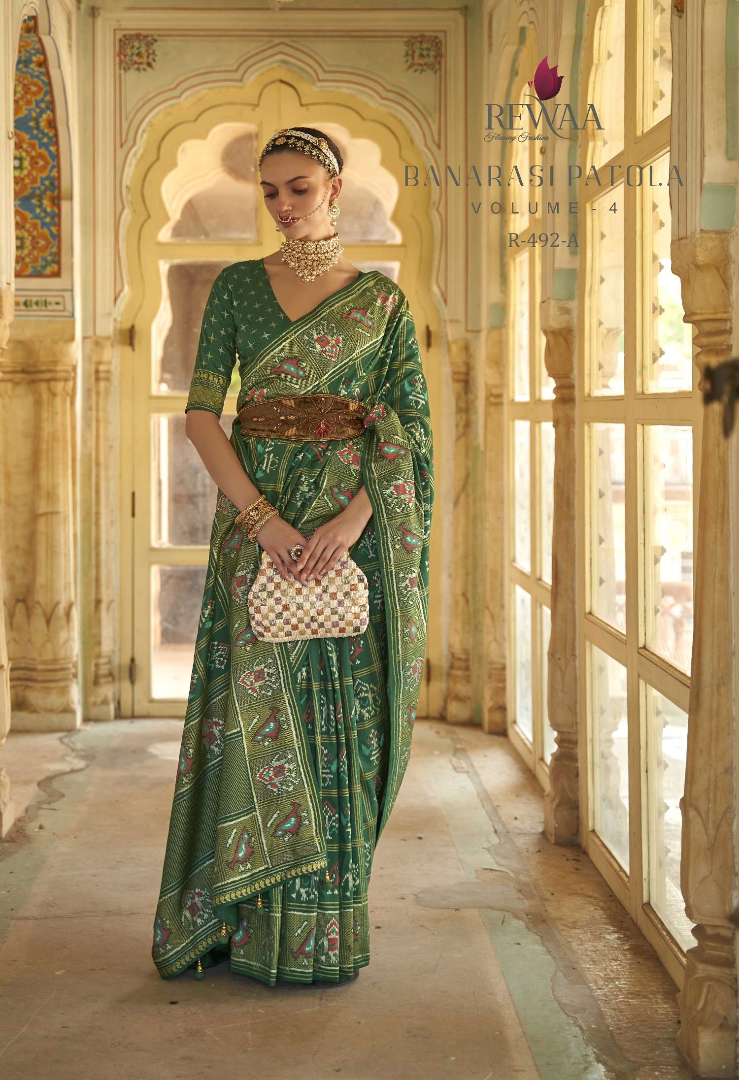 Rewaa Banarasi Vol 4 Festive Designer Patola Silk Saree Wholesale catalog