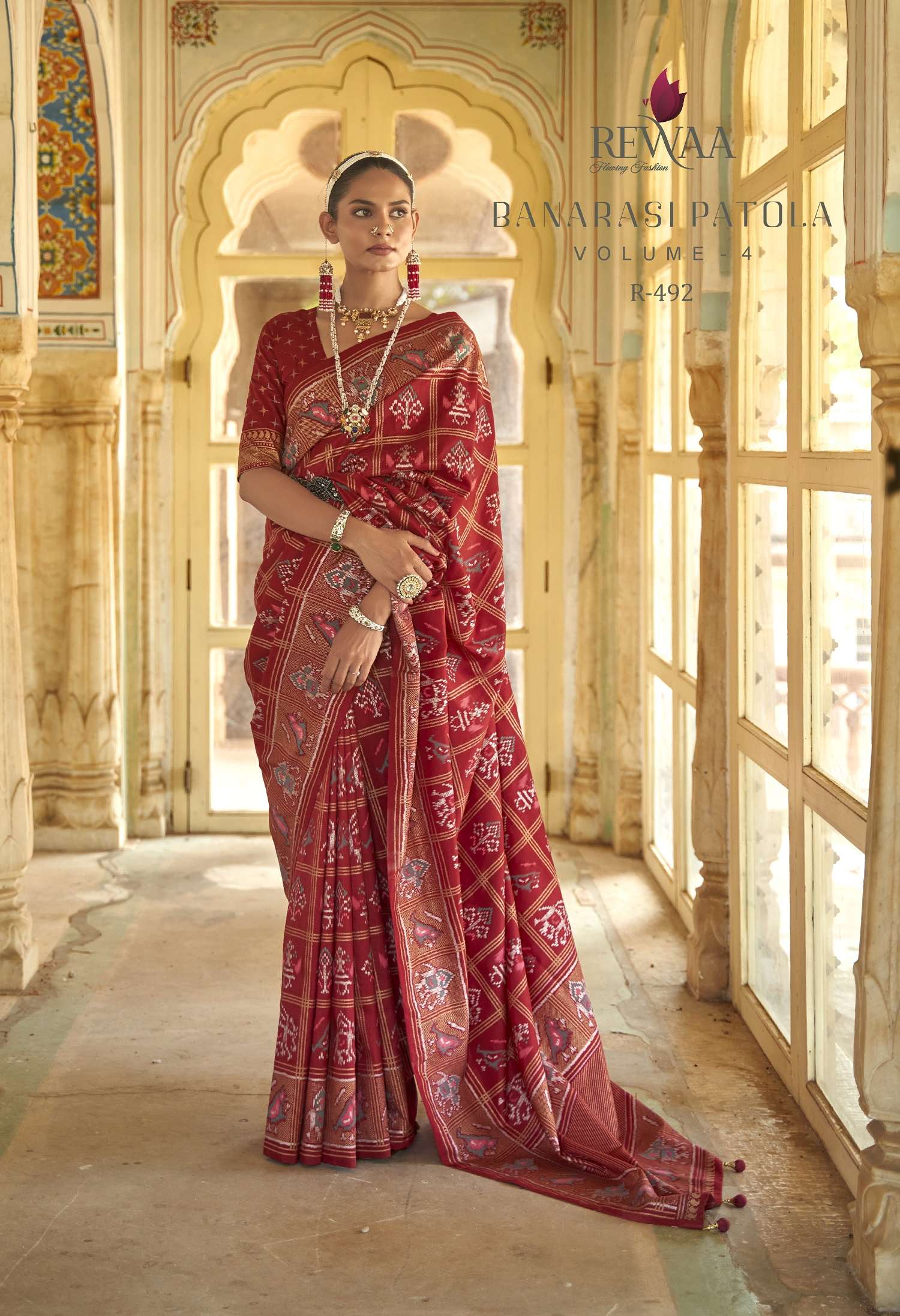 Rewaa Banarasi Vol 4 Festive Designer Patola Silk Saree Wholesale catalog
