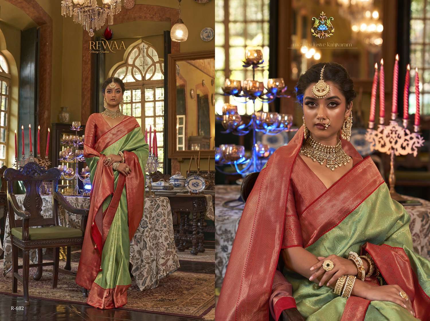 Rewaa Devsena Traditional Kanjivaram Silk Saree Wholesale catalog