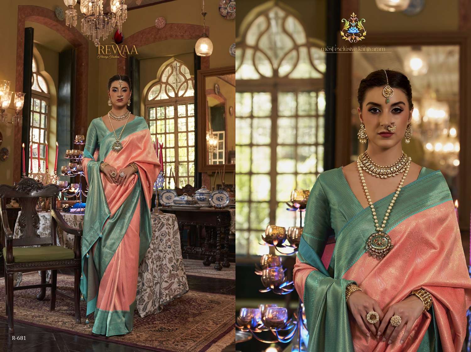 Rewaa Devsena Traditional Kanjivaram Silk Saree Wholesale catalog