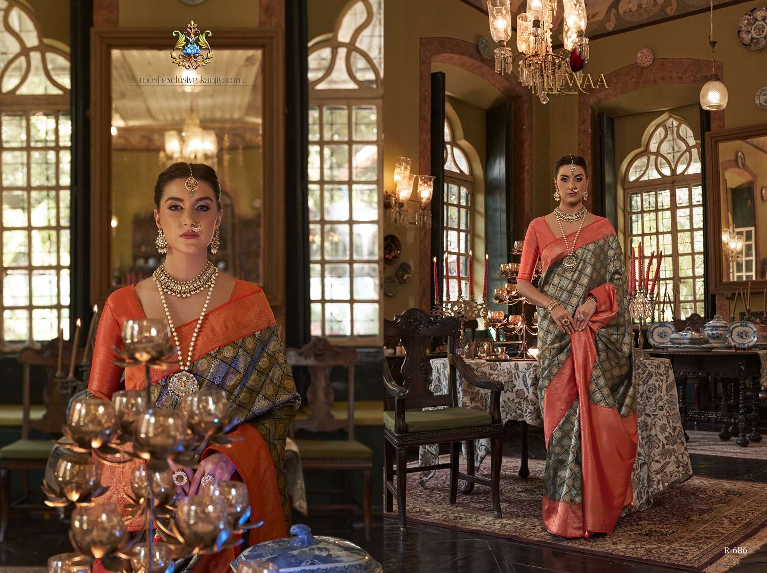 Rewaa Devsena Traditional Kanjivaram Silk Saree Wholesale catalog