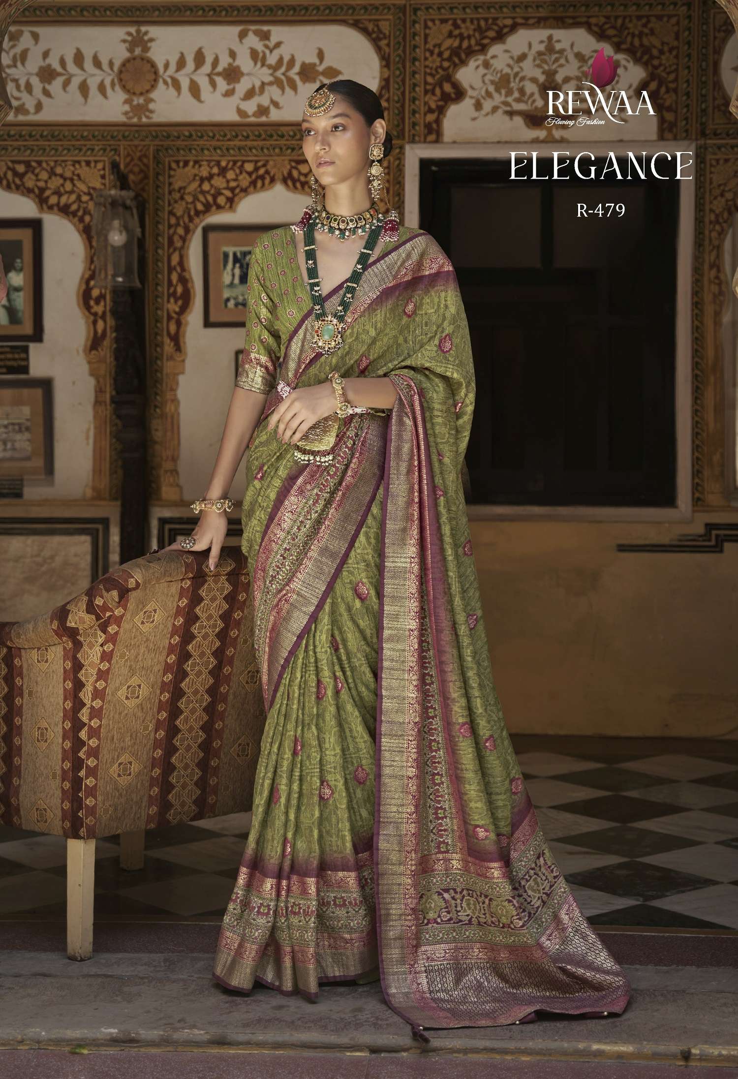 Rewaa Elegance Occasional Designer Silk Saree Wholesale catalog