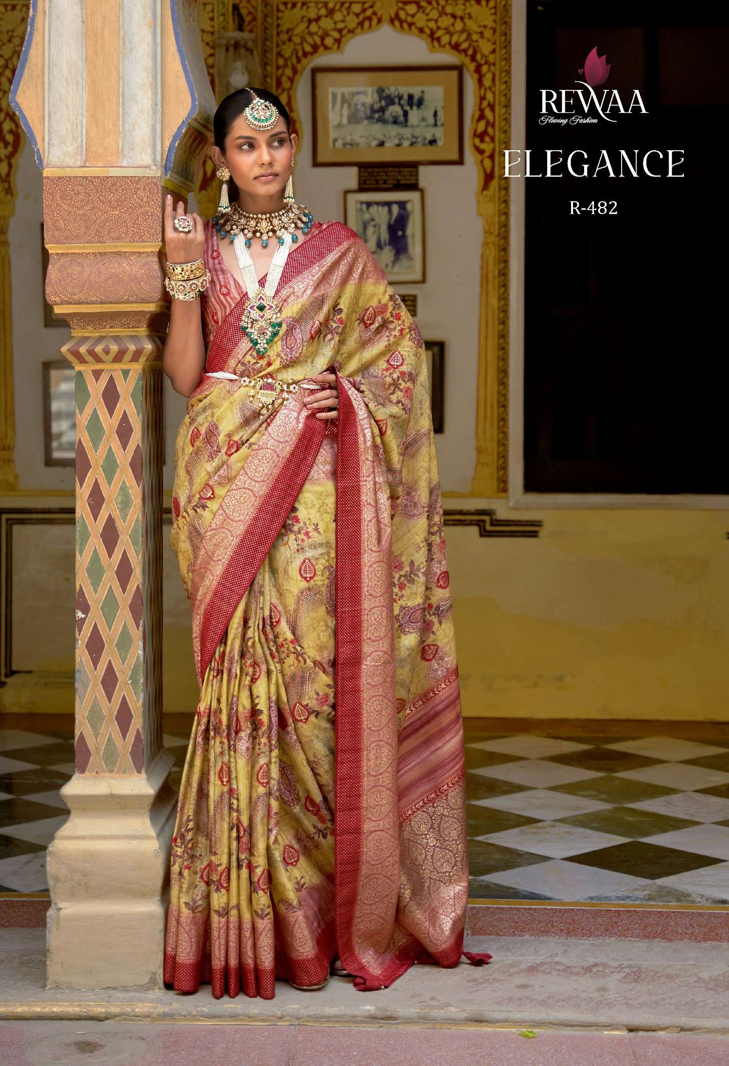 Rewaa Elegance Occasional Designer Silk Saree Wholesale catalog
