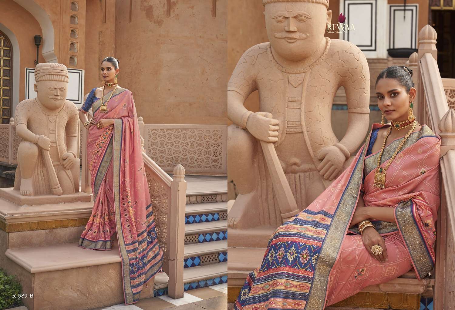 Rewaa Morkala Designer Patola Silk Saree Wholesale catalog