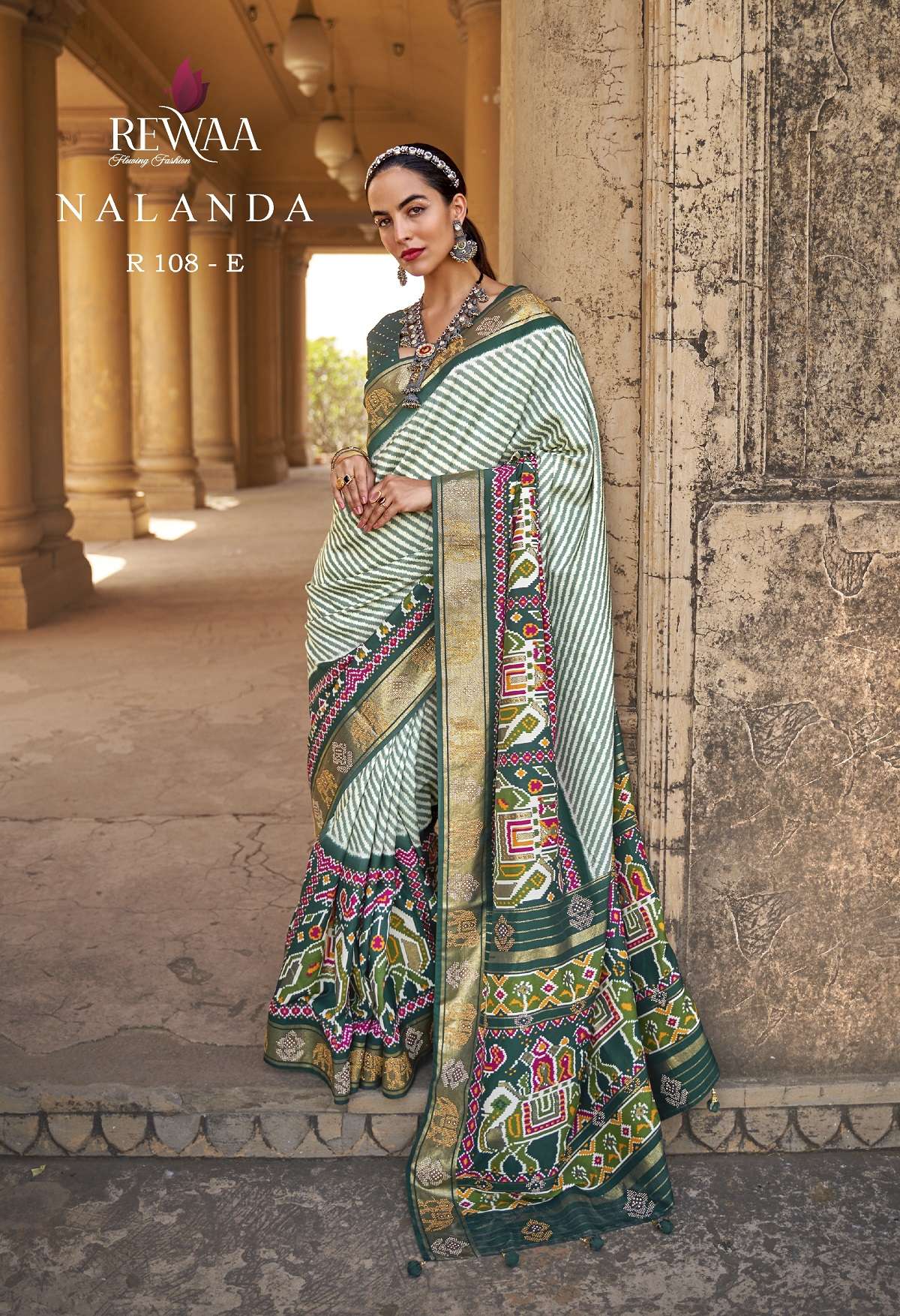 Rewaa Nalanda Designer Patola Silk Saree Wholesale catalog