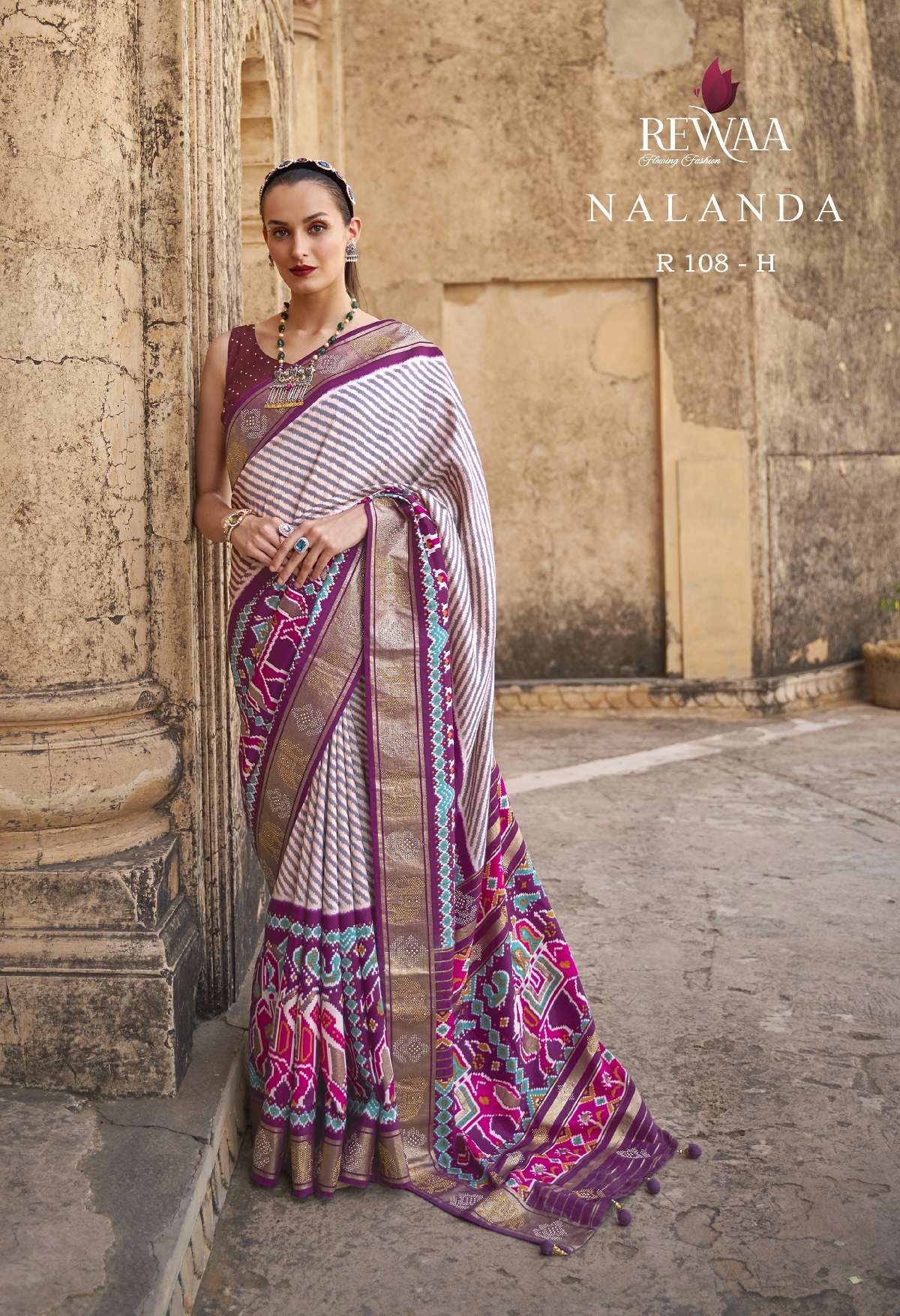 Rewaa Nalanda Designer Patola Silk Saree Wholesale catalog