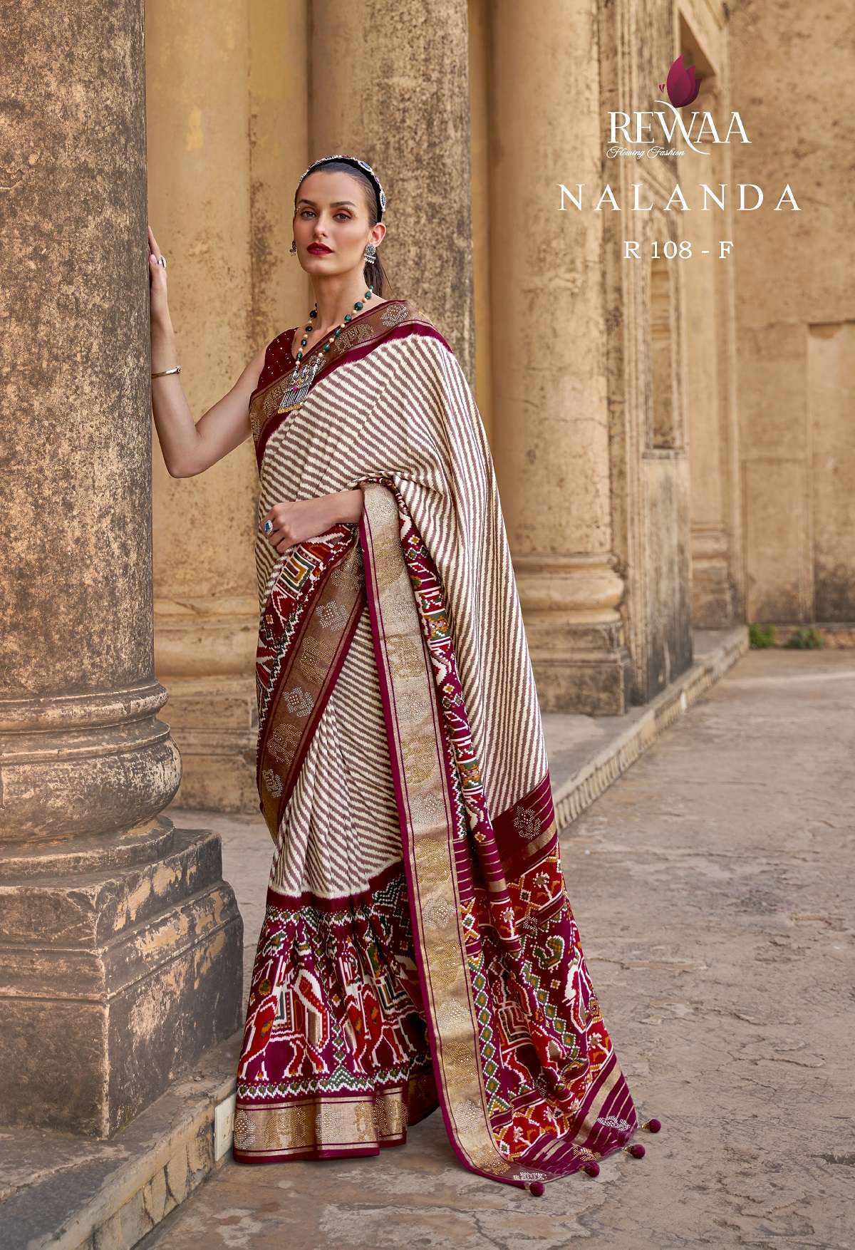 Rewaa Nalanda Designer Patola Silk Saree Wholesale catalog