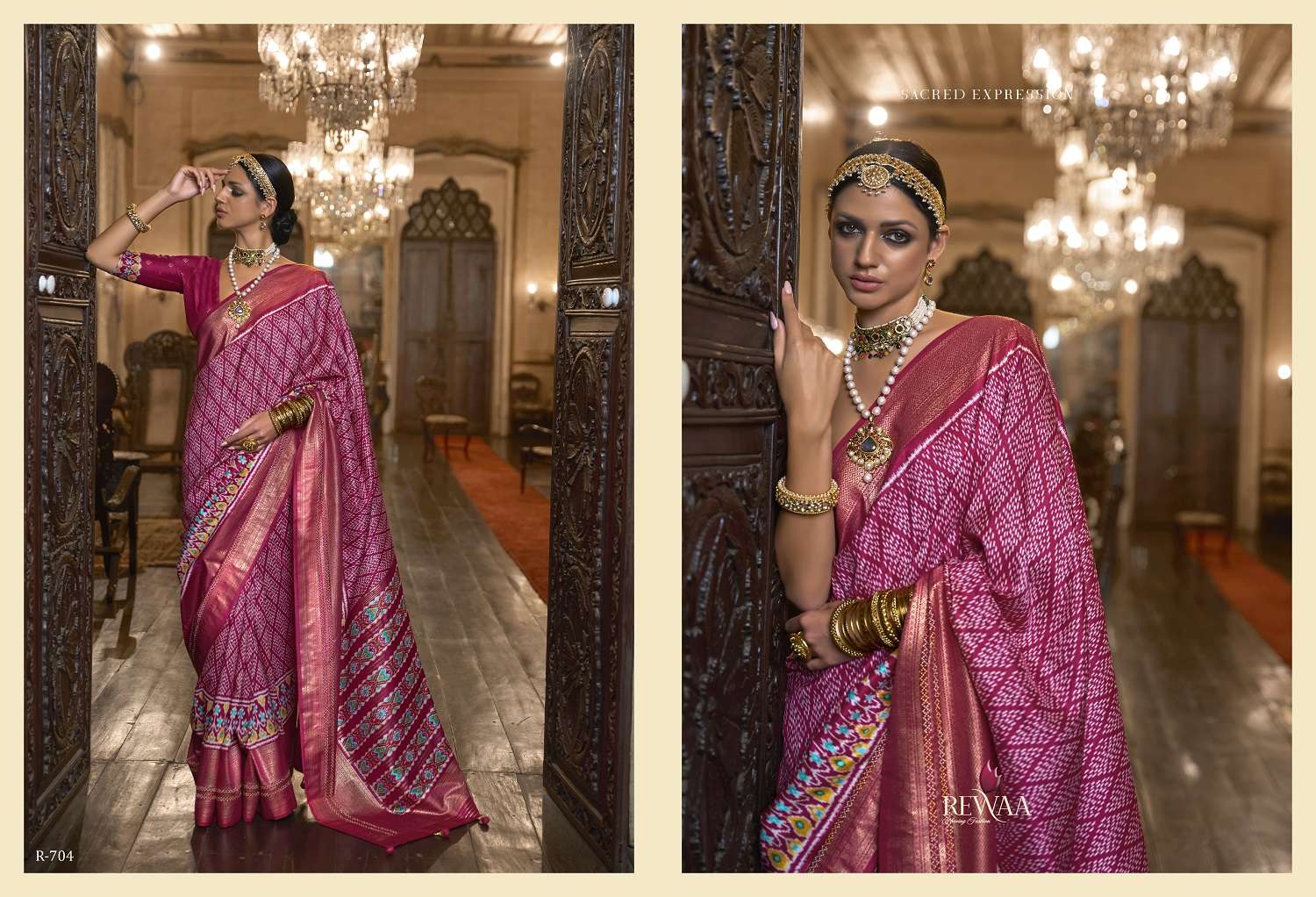 Rewaa Param Patola Pochampally Silk Saree Wholesale catalog