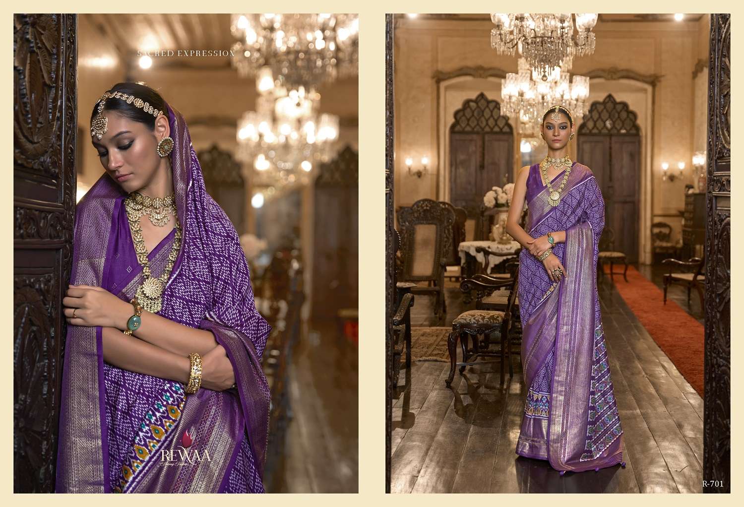 Rewaa Param Patola Pochampally Silk Saree Wholesale catalog