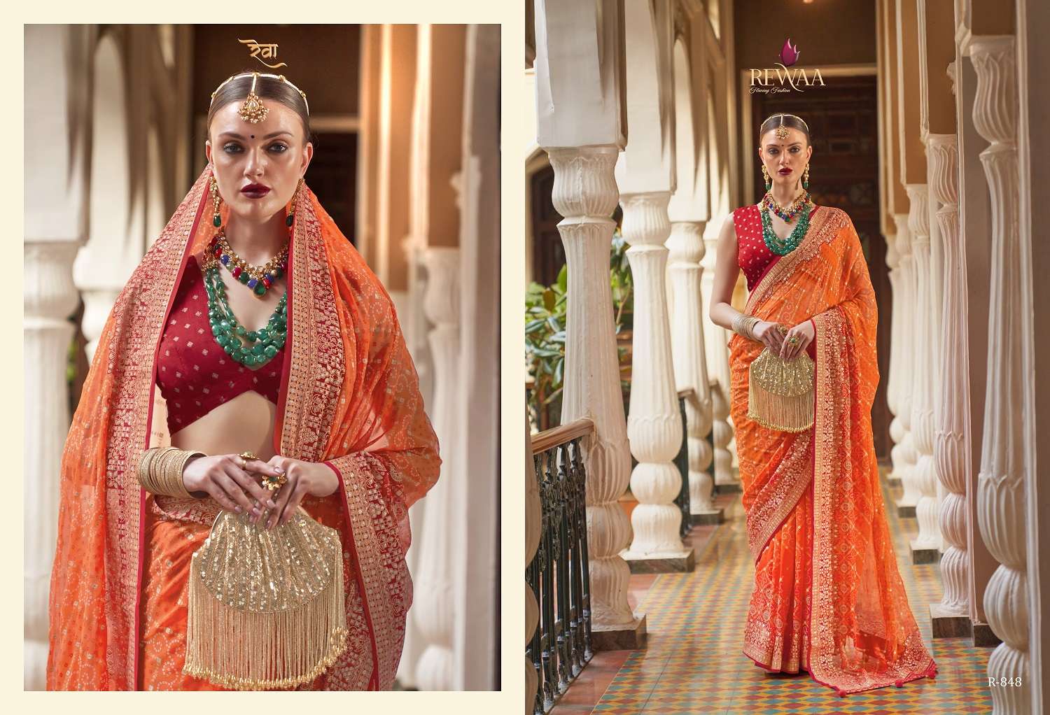 Rewaa Queen Exclusive Designer Georgette Saree Wholesale catalog
