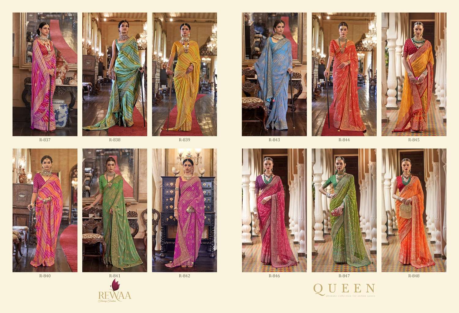 Rewaa Queen Exclusive Designer Georgette Saree Wholesale catalog
