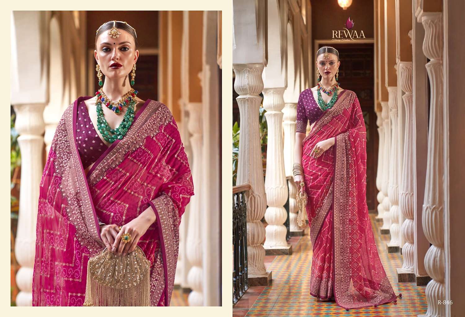 Rewaa Queen Exclusive Designer Georgette Saree Wholesale catalog