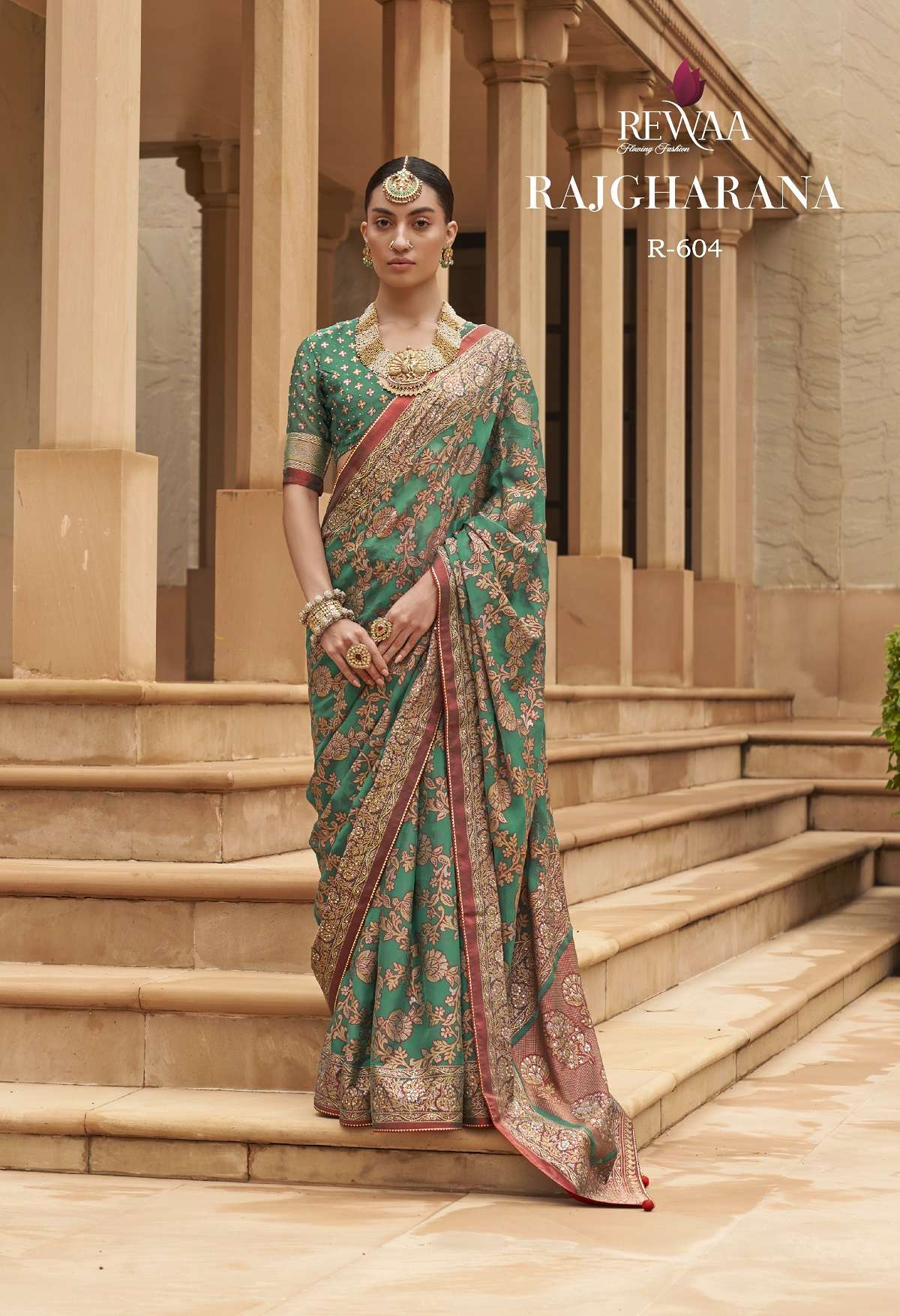 Rewaa Rajgharana Designer Banarasi Brasso Saree Wholesale catalog