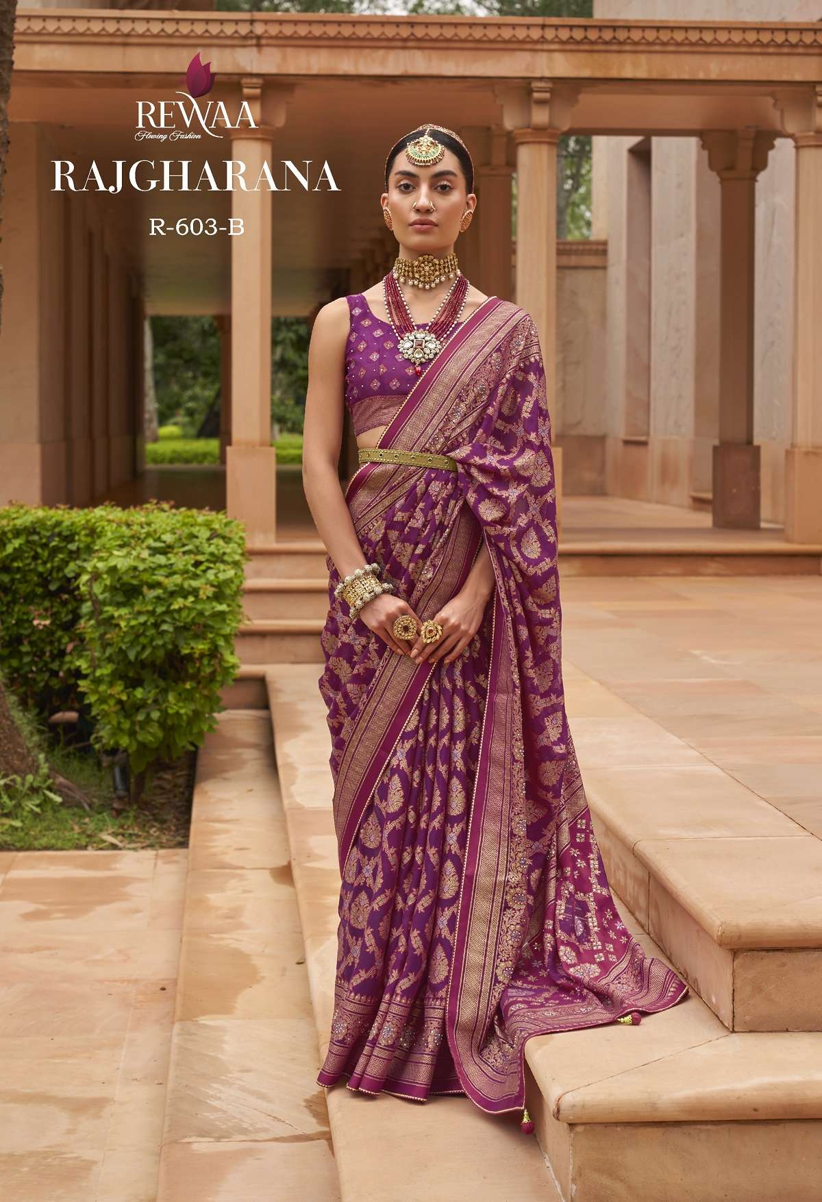 Rewaa Rajgharana Designer Banarasi Brasso Saree Wholesale catalog