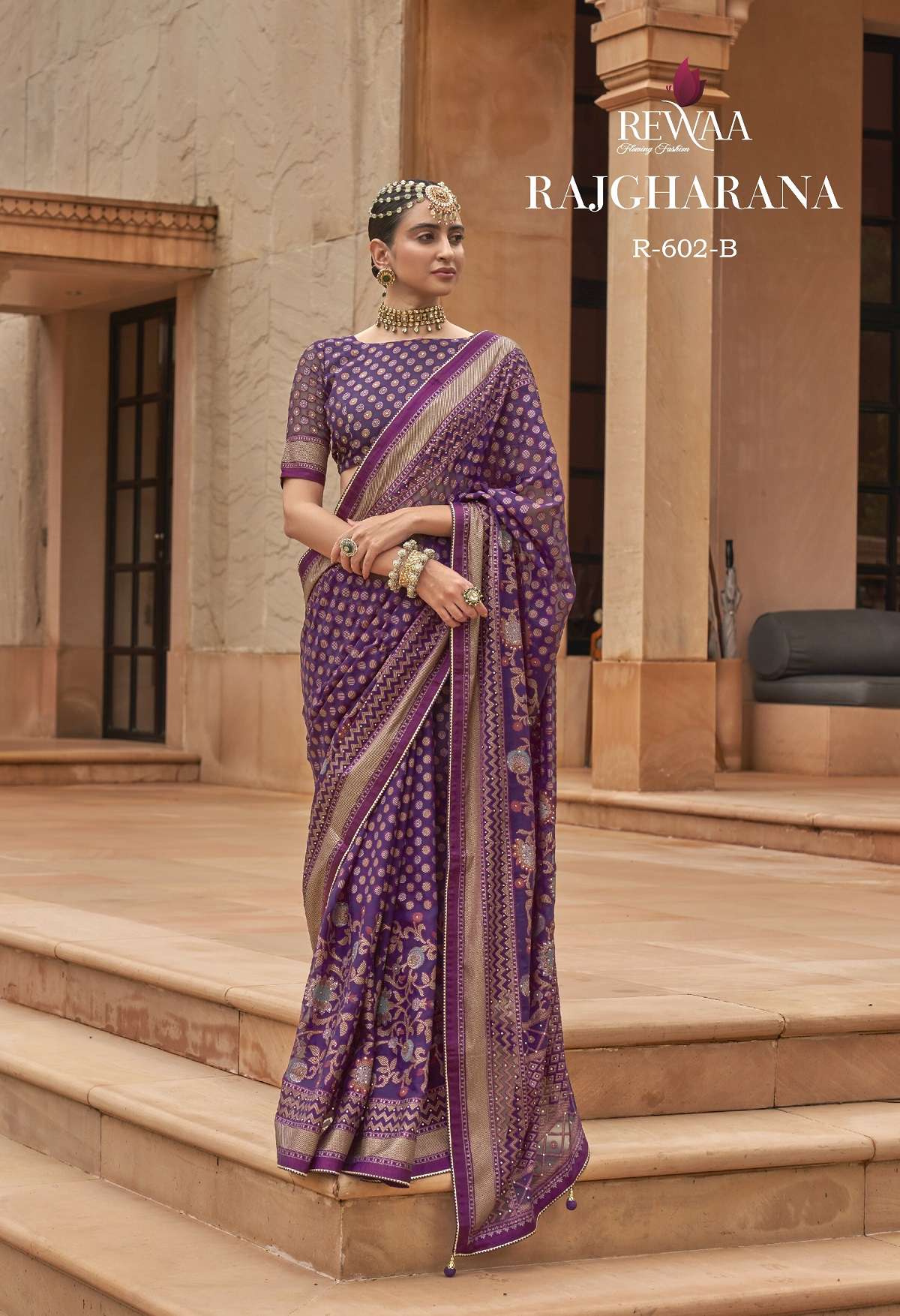 Rewaa Rajgharana Designer Banarasi Brasso Saree Wholesale catalog