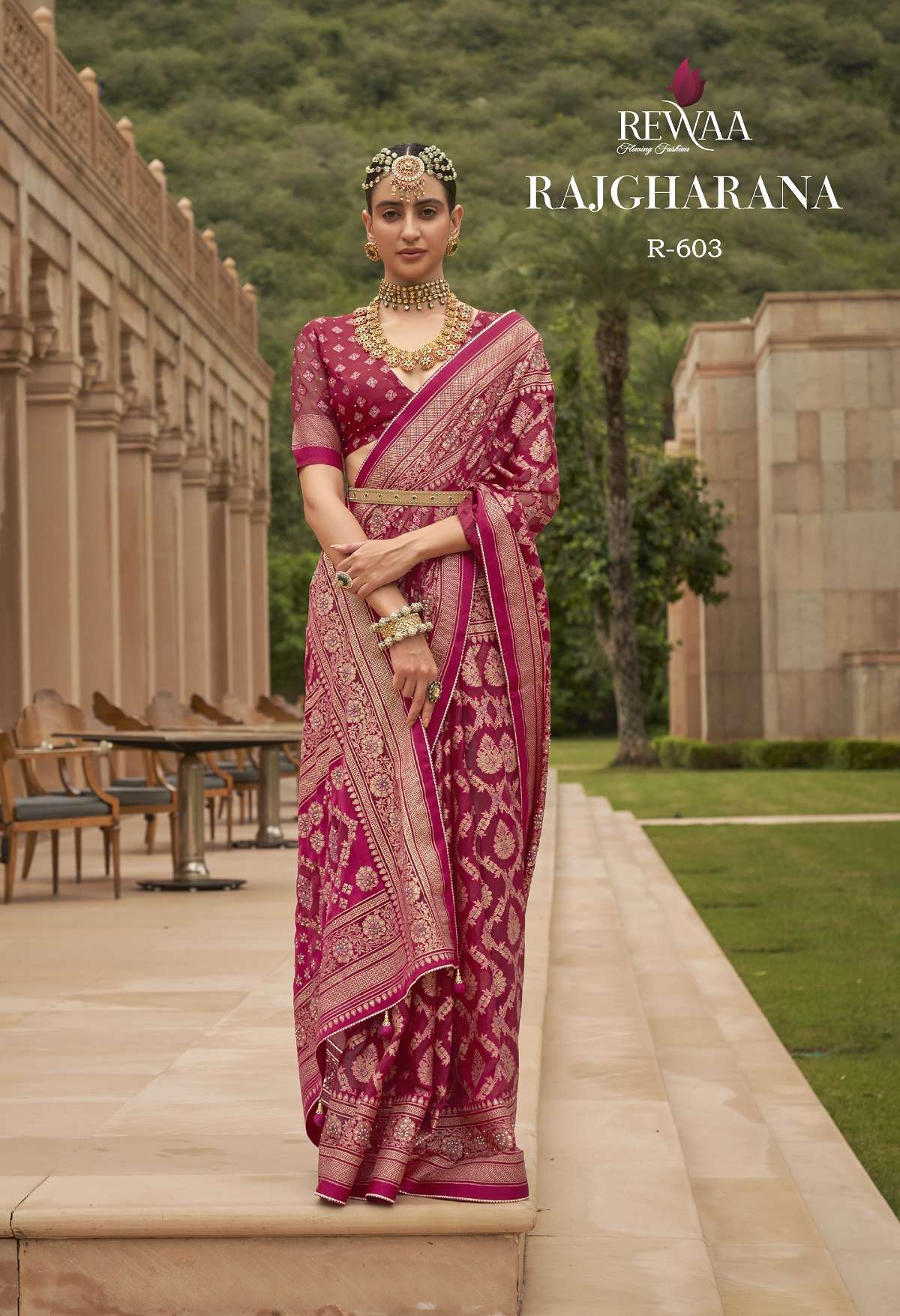 Rewaa Rajgharana Designer Banarasi Brasso Saree Wholesale catalog