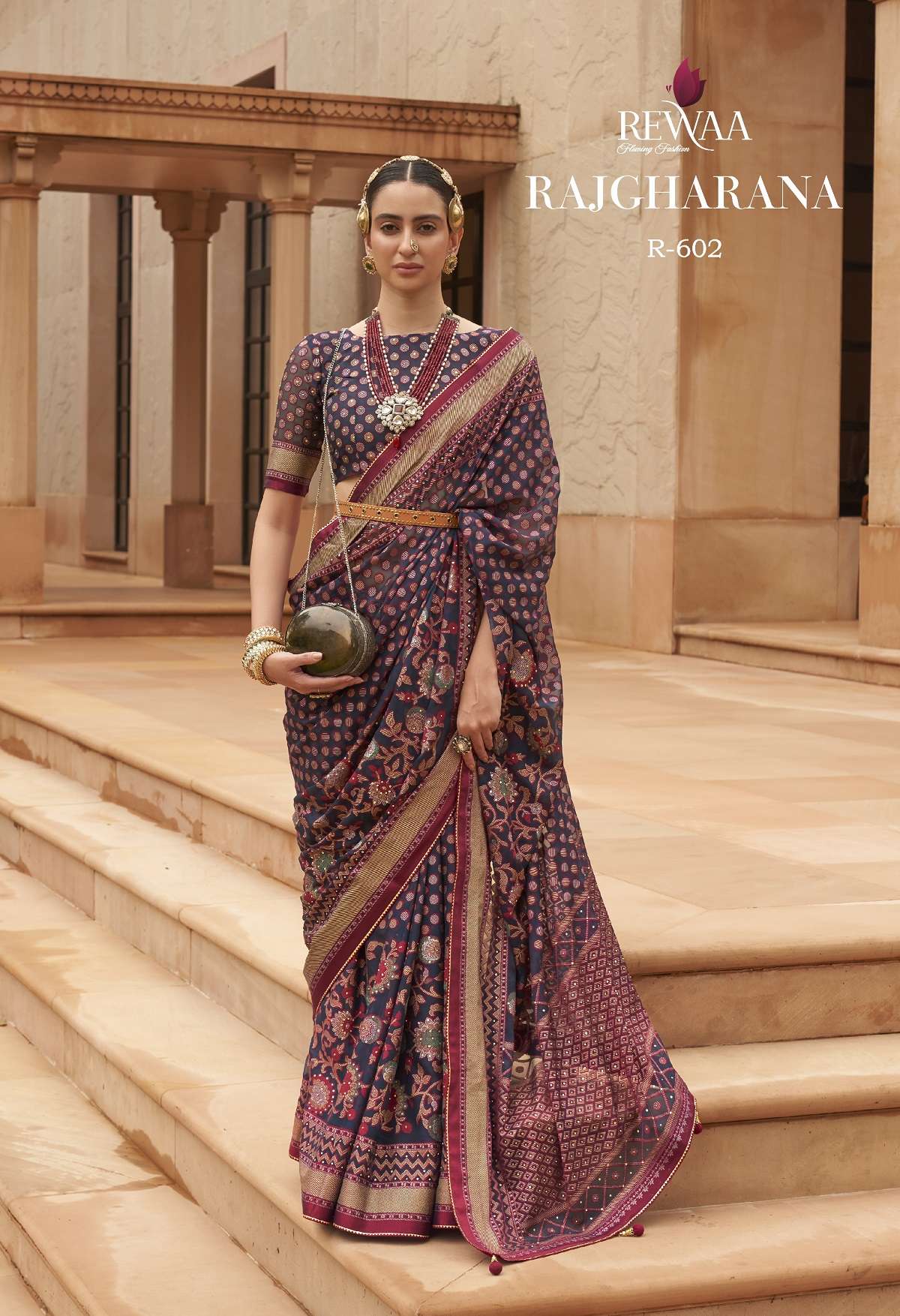 Rewaa Rajgharana Designer Banarasi Brasso Saree Wholesale catalog