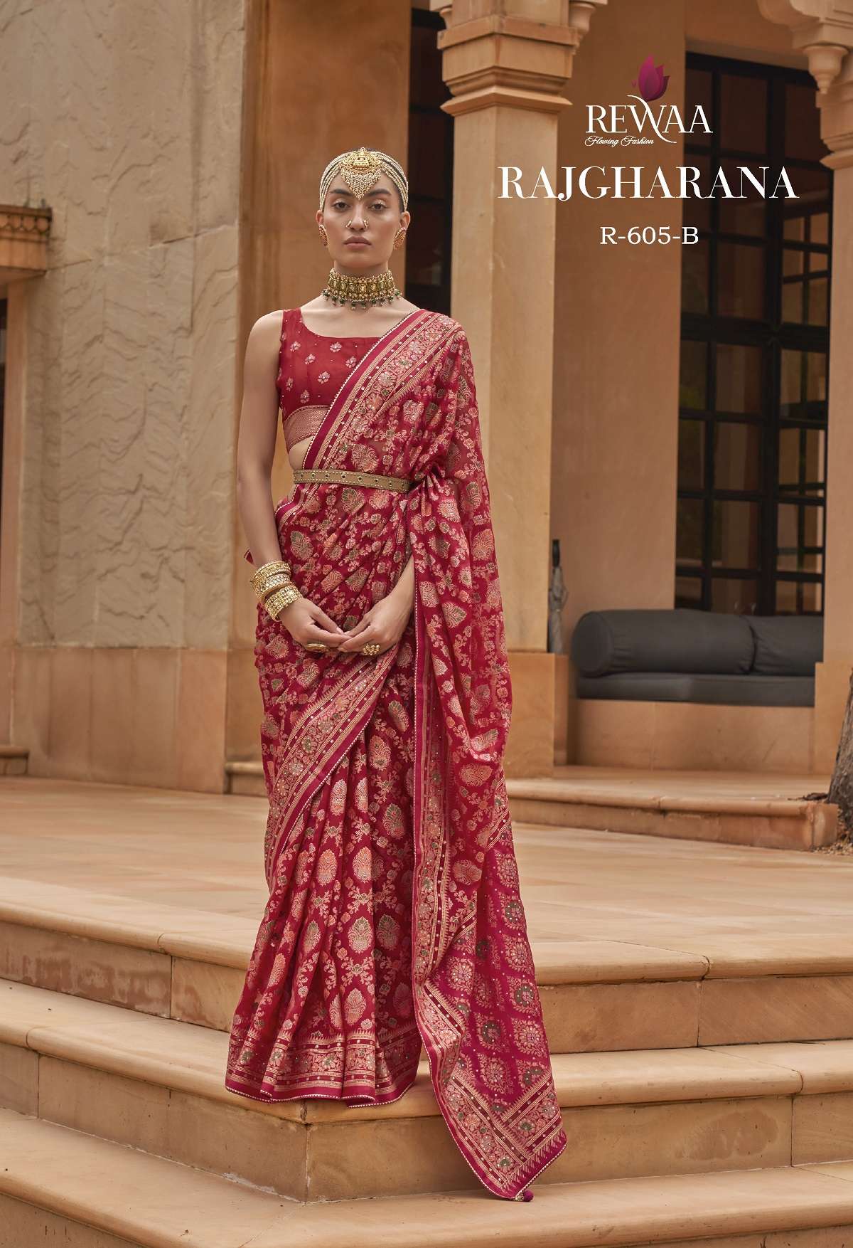 Rewaa Rajgharana Designer Banarasi Brasso Saree Wholesale catalog