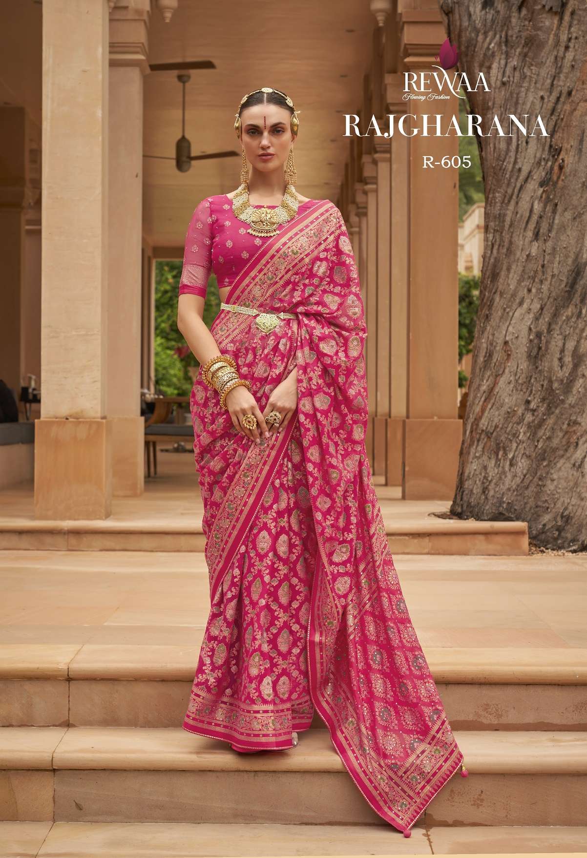 Rewaa Rajgharana Designer Banarasi Brasso Saree Wholesale catalog