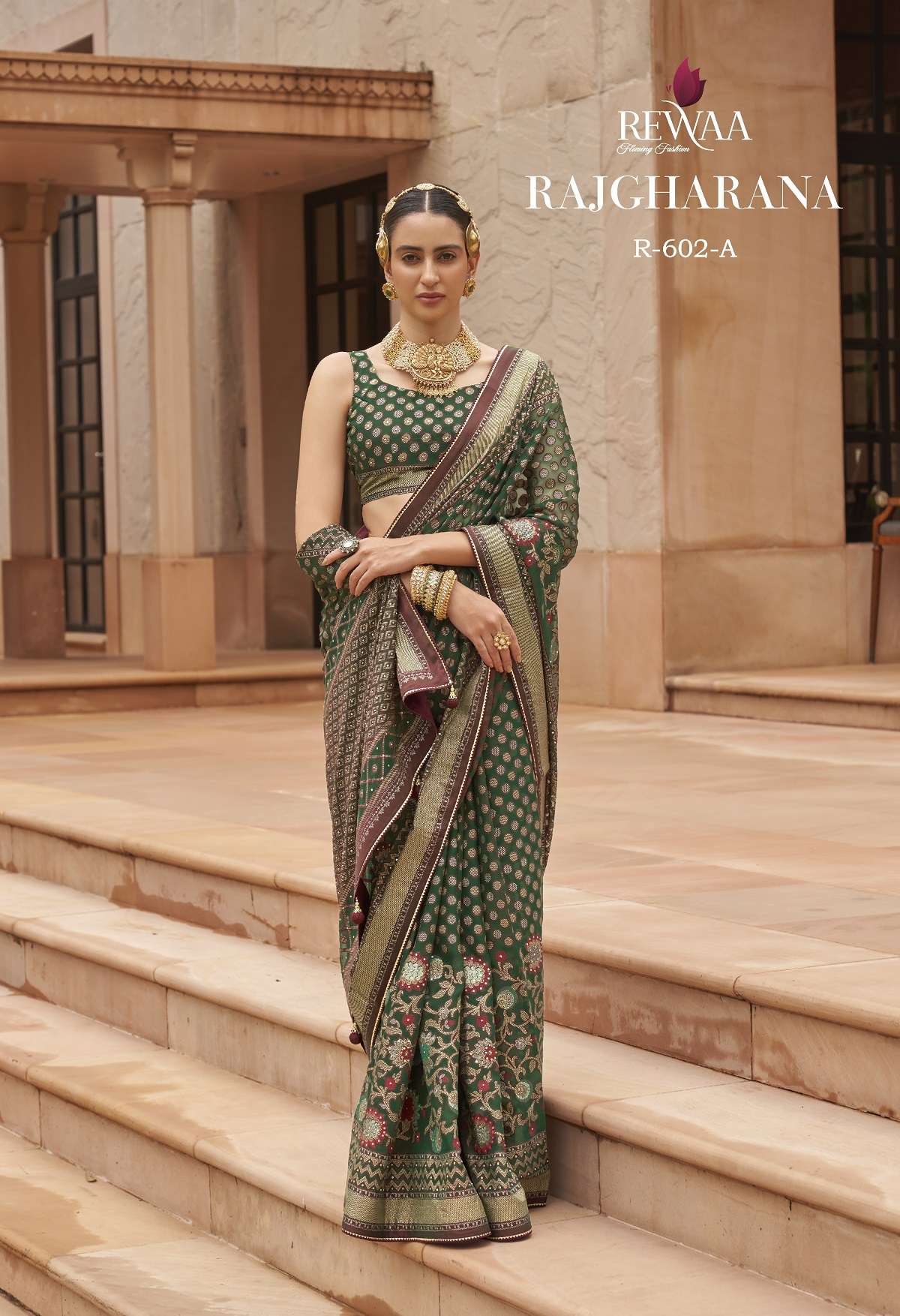 Rewaa Rajgharana Designer Banarasi Brasso Saree Wholesale catalog