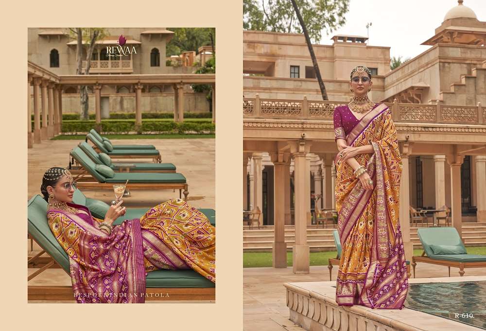 Rewaa Shahi Patola Traditional Silk Saree Wholesale catalog