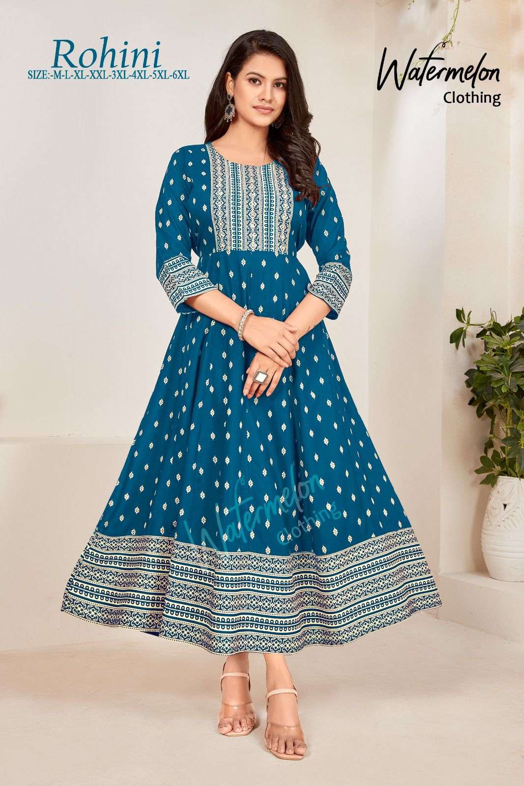 ROHINI HEAVY RAYON GOLD KHADI PRINT NECK HANDWORK KURTI Wholesale catalog