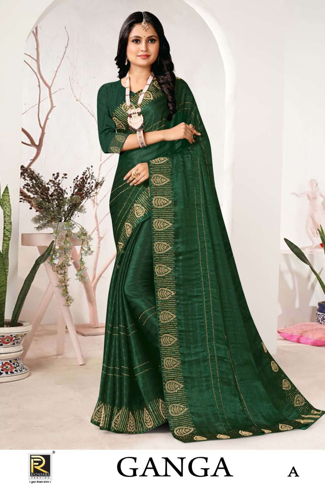 Ronisha Ganga Fancy Designer Saree Wholesale catalog
