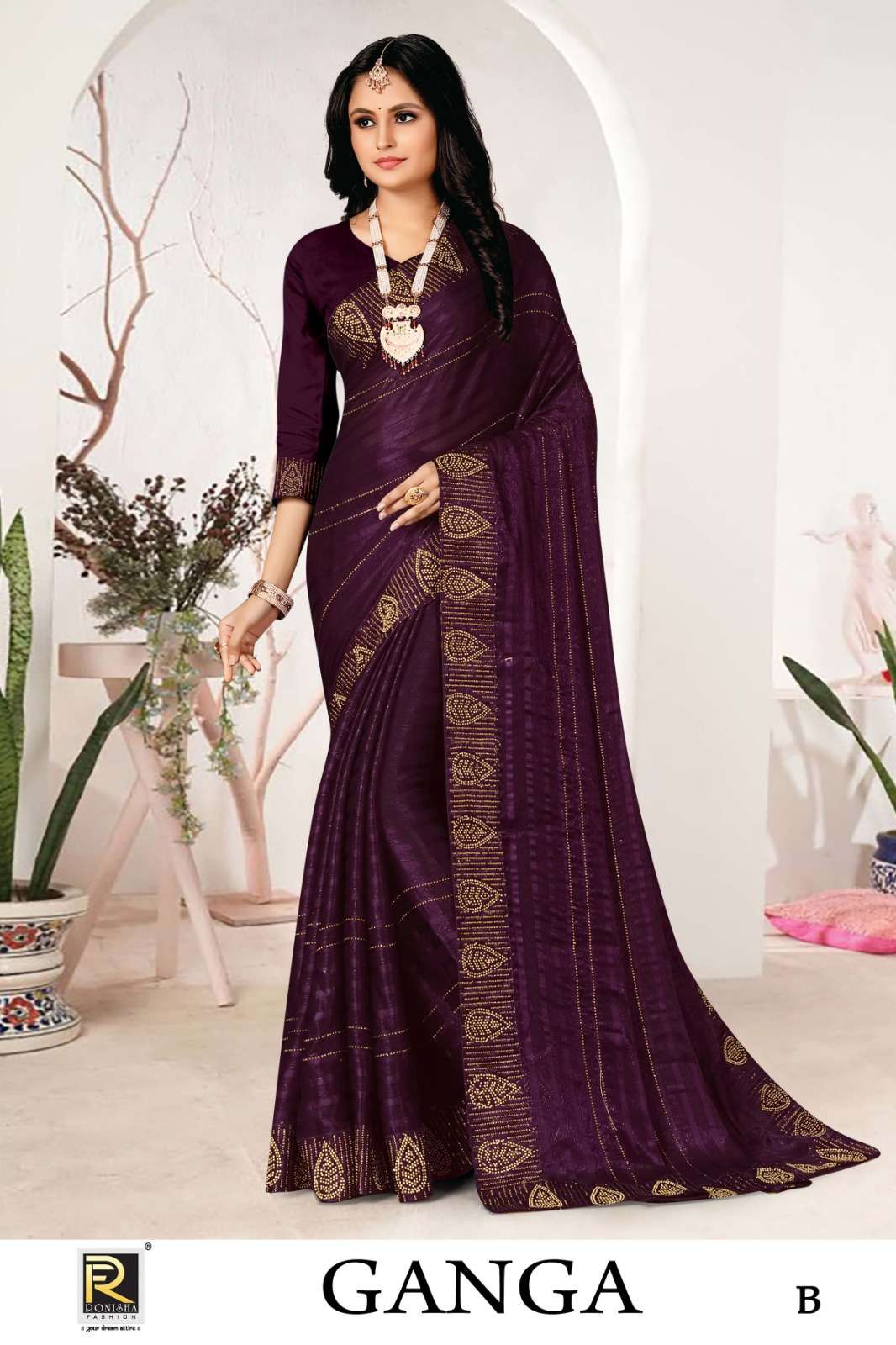 Ronisha Ganga Fancy Designer Saree Wholesale catalog