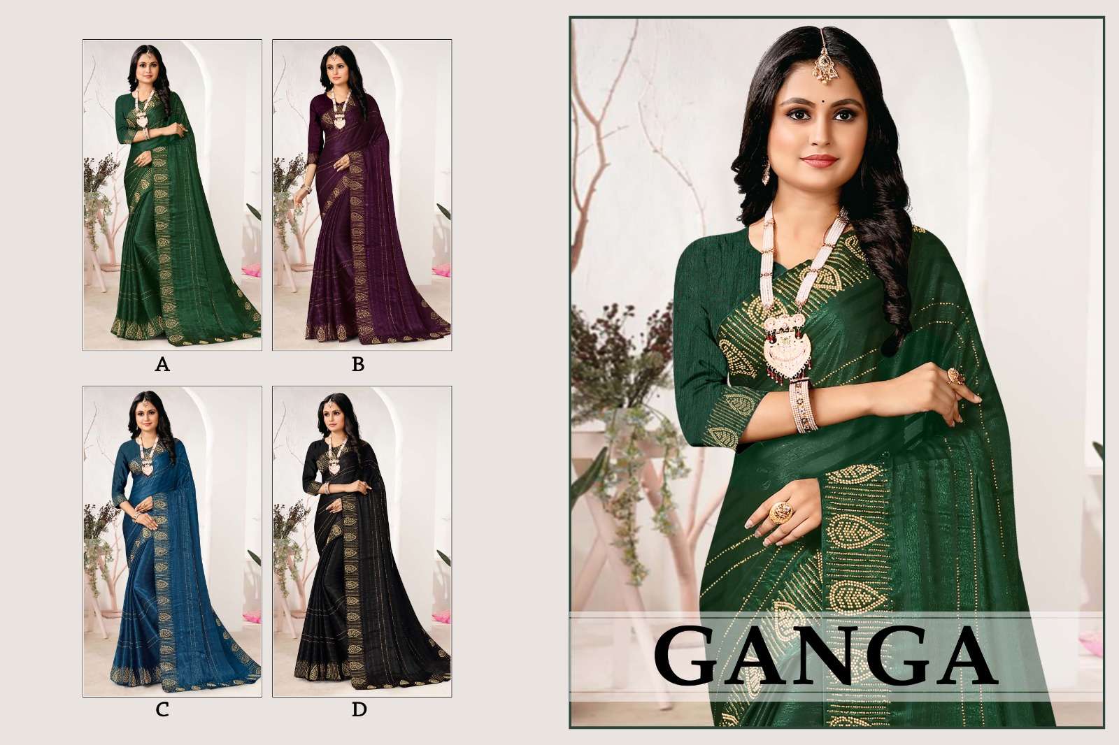 Ronisha Ganga Fancy Designer Saree Wholesale catalog