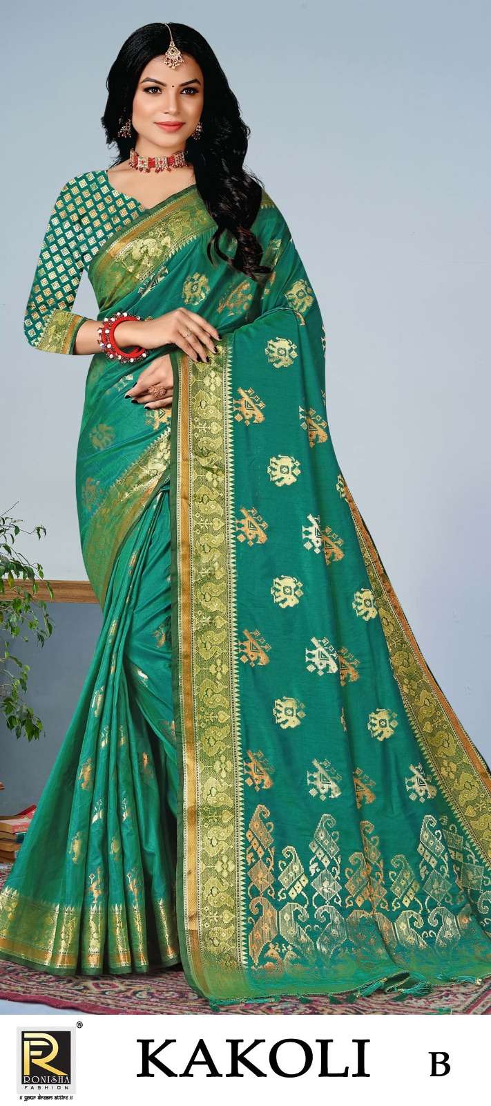Ronisha Kakoli Banarasi Silk Designer Saree Wolesale catalog