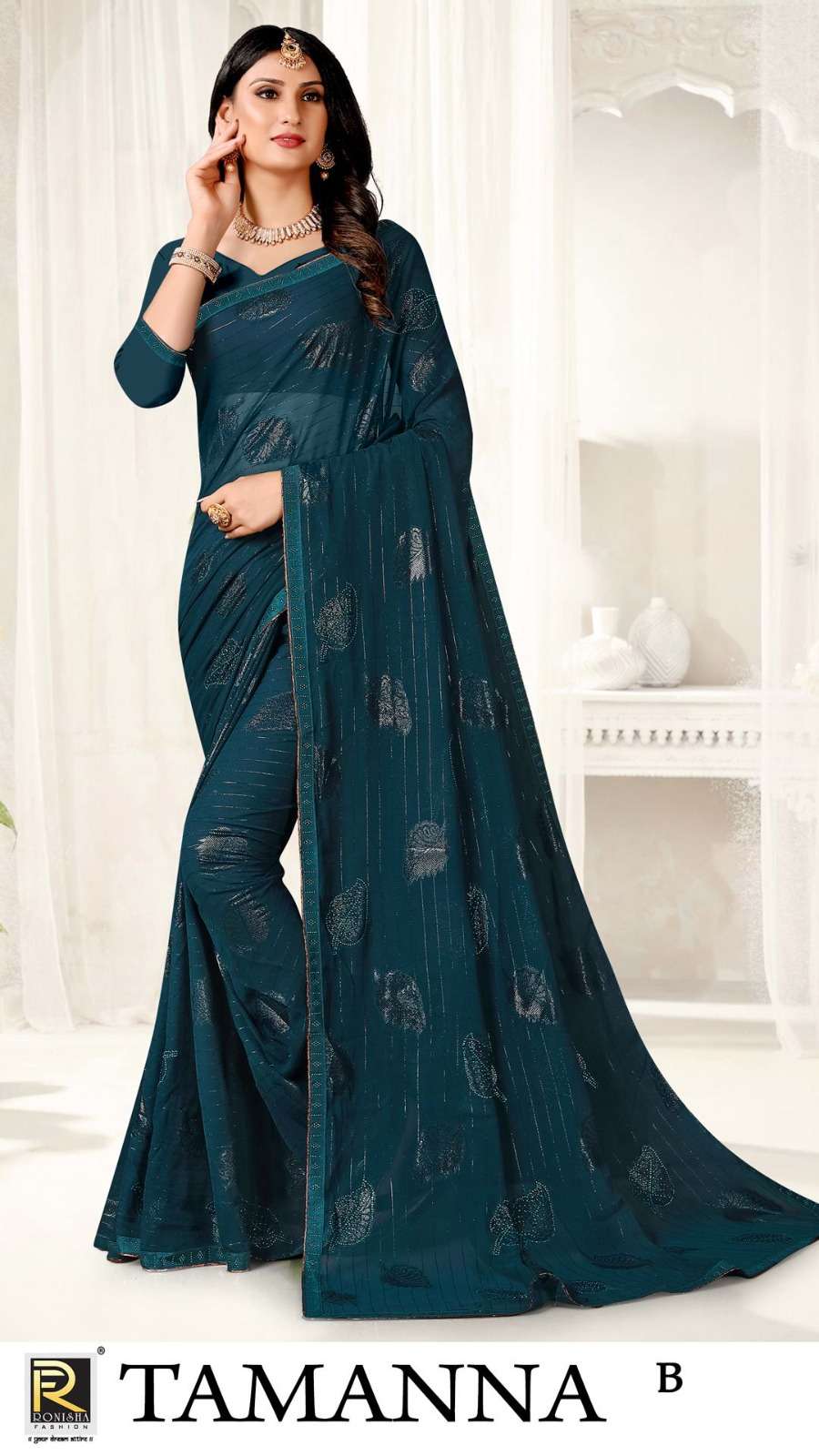 Ronisha Tamanna Fancy Exclusive Designer Saree Wholesale catalog