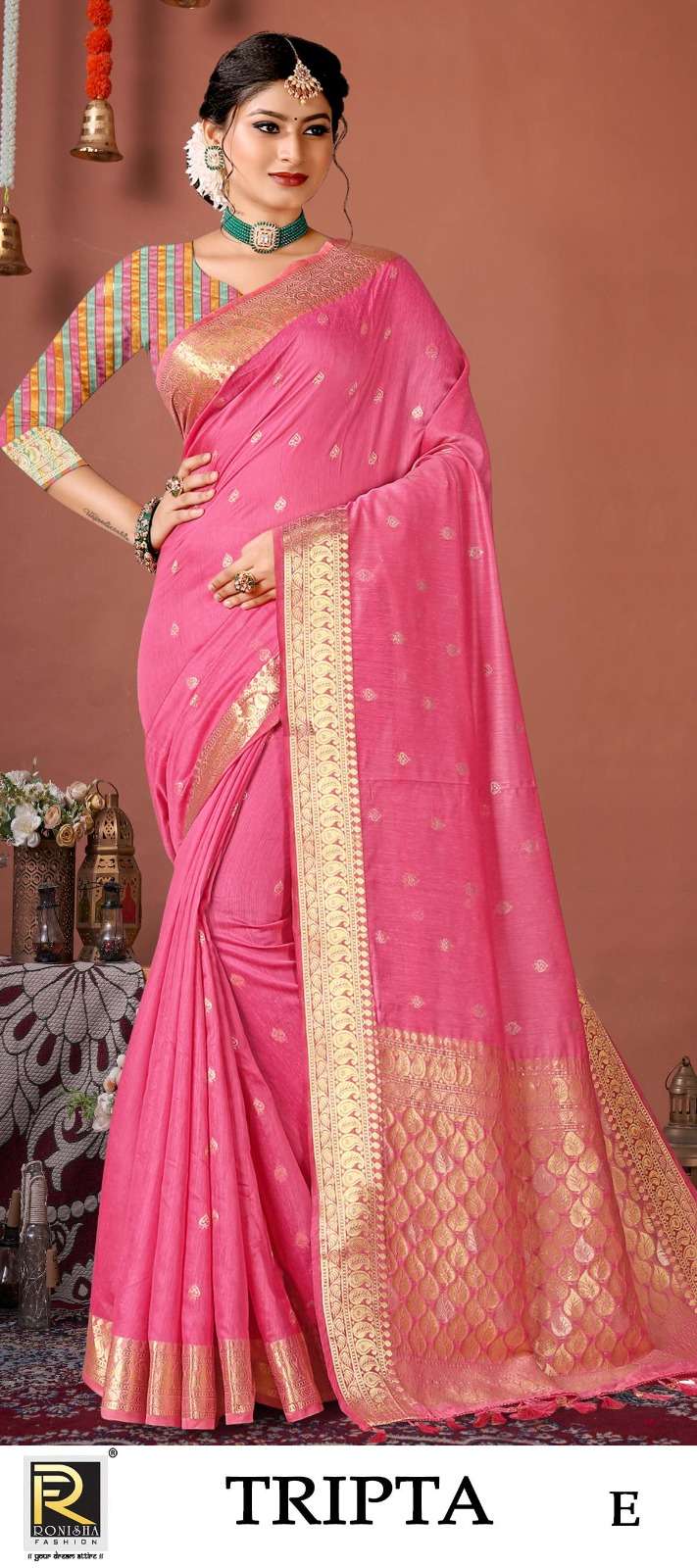 Ronisha Tripta Slik saree Wholesale catalog