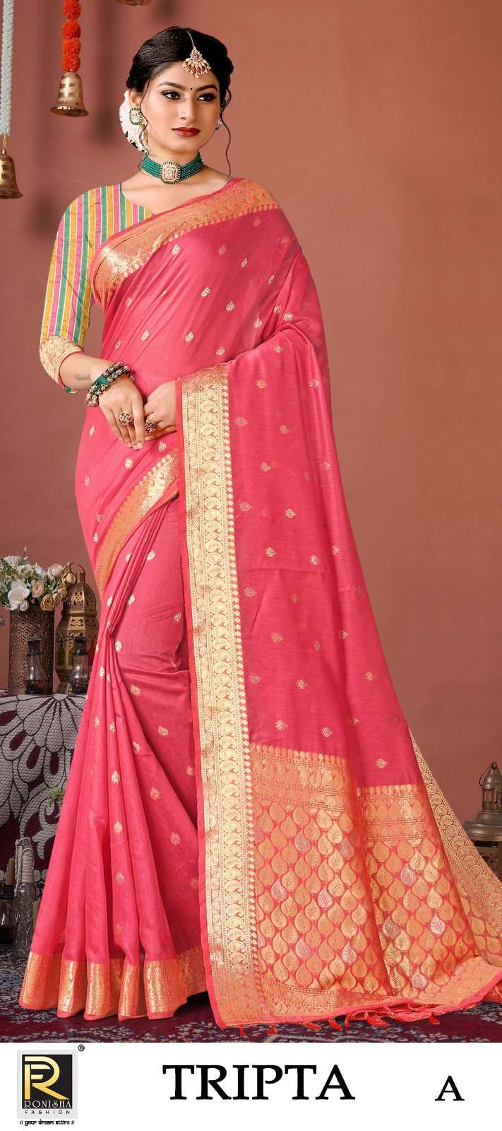 Ronisha Tripta Slik saree Wholesale catalog
