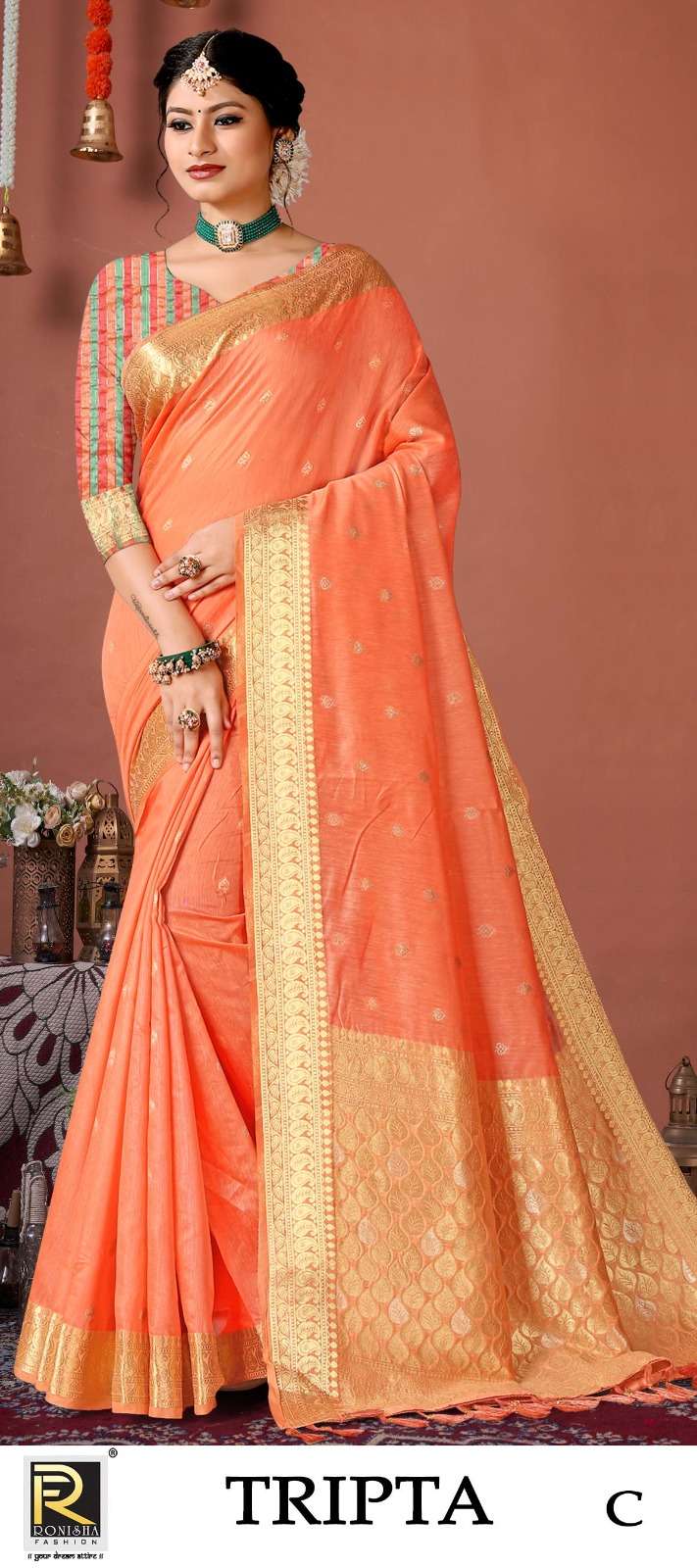 Ronisha Tripta Slik saree Wholesale catalog