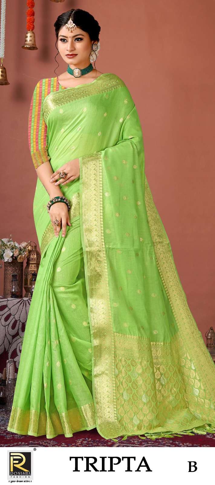 Ronisha Tripta Slik saree Wholesale catalog