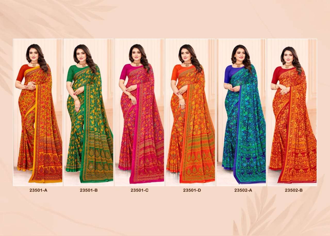 Ruchi Star Chiffon 102 Casual Printed Chiffon Saree Wholesale catalog