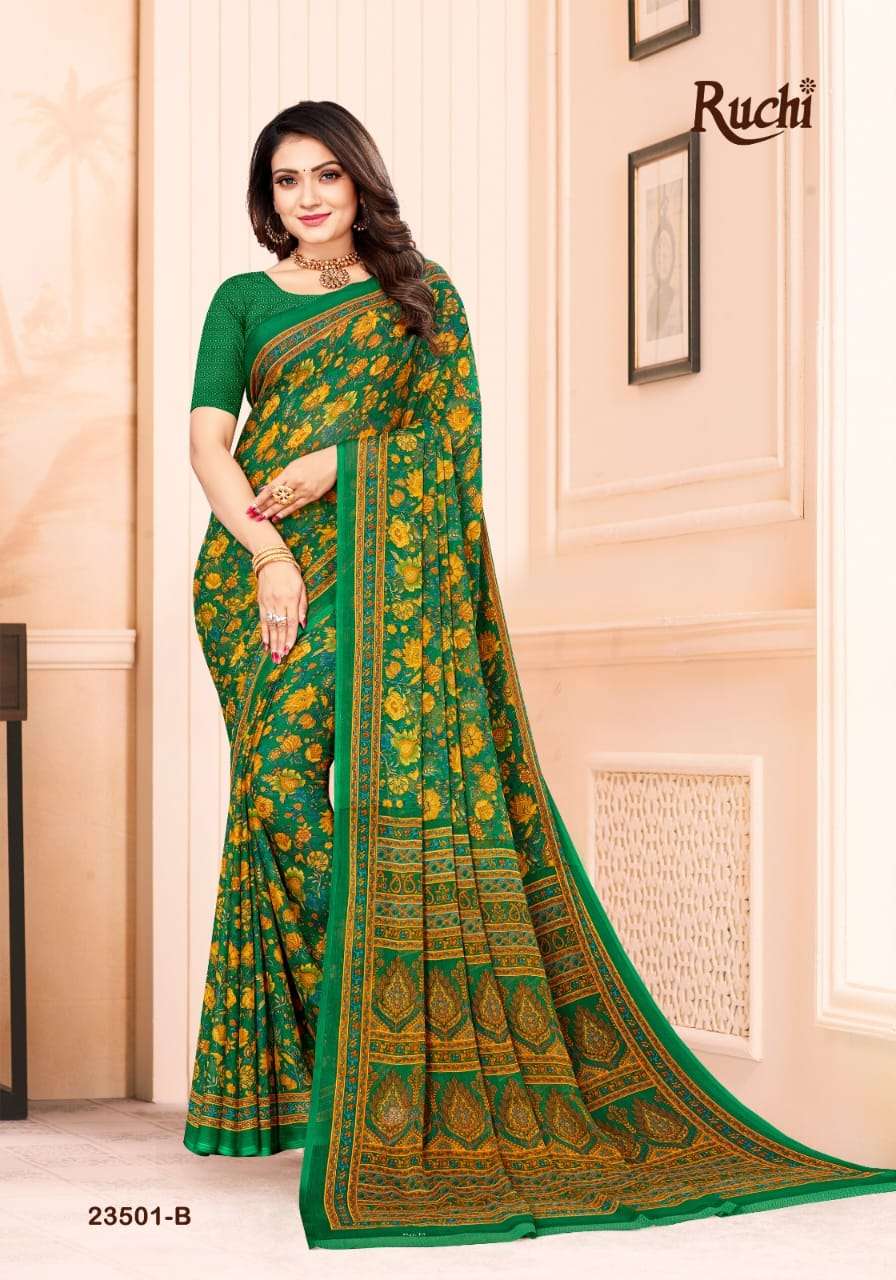 Printed deals chiffon saree