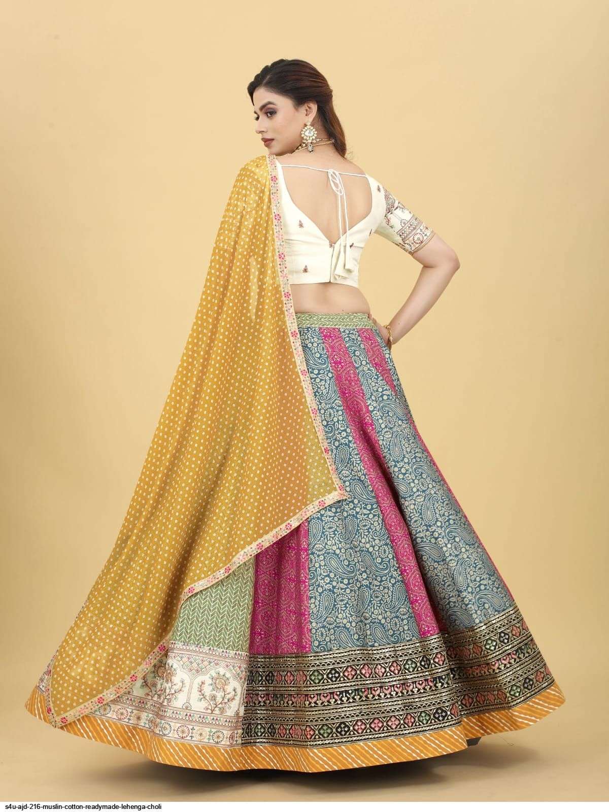 S4U AJD 216 MUSLIN COTTON READYMADE LEHENGA CHOLI Wholesale catalog