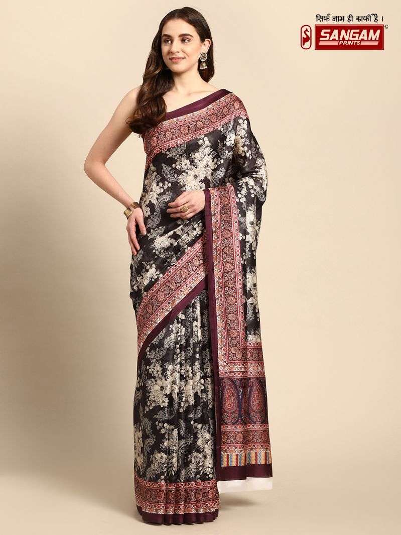 Sangam Pashmina Silk Vol 2 Digital Printed Saree Wholesale catalog