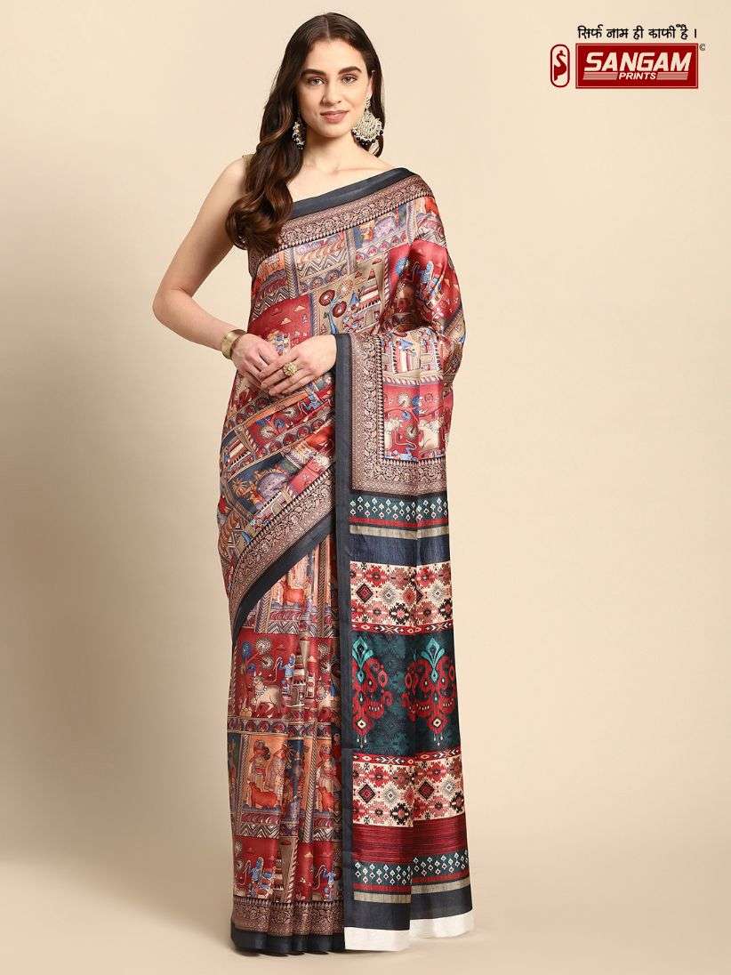 Sangam Pashmina Silk Vol 2 Digital Printed Saree Wholesale catalog