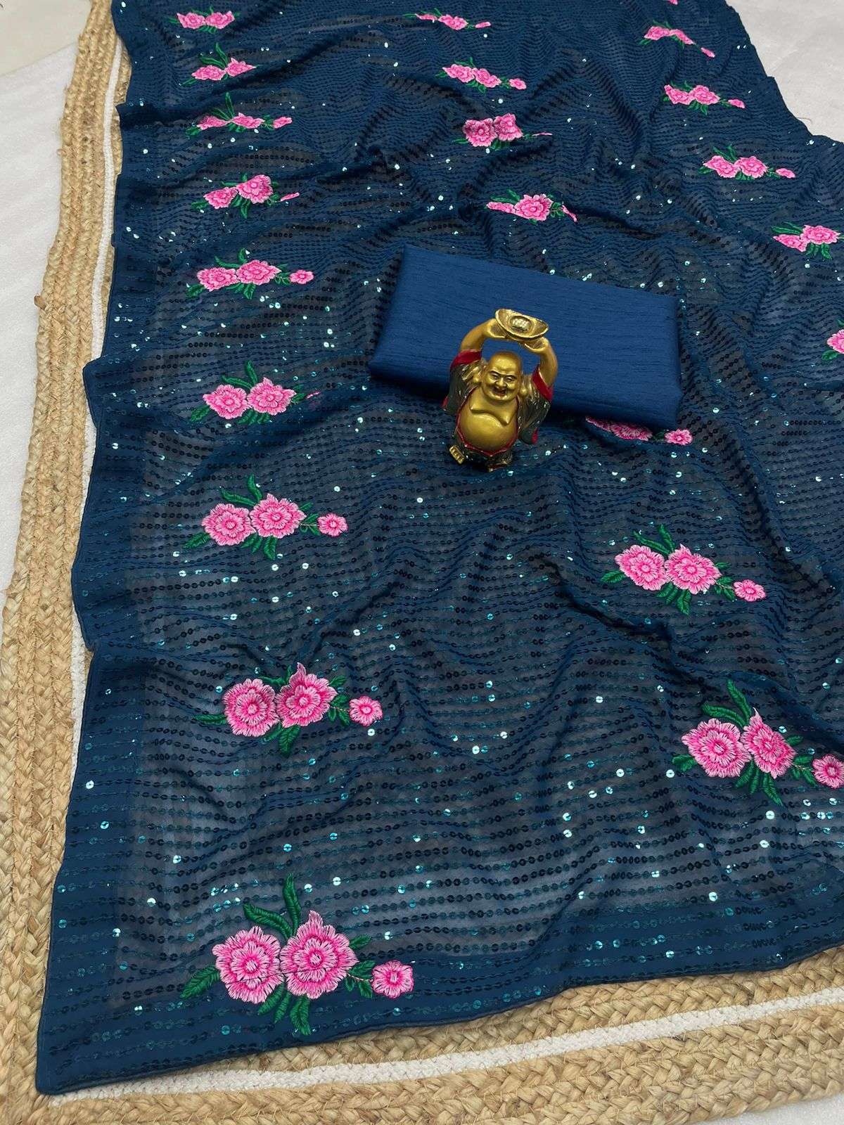 Santi 352 Designer Sequence Georgette Saree Wholesale catalog