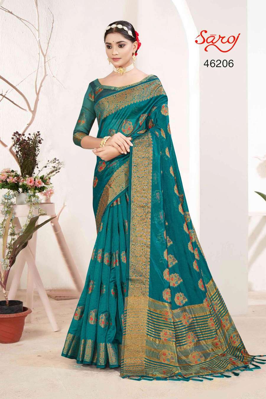 Saroj Mahrabaa Designer Organza Silk Saree Wholesale catalog