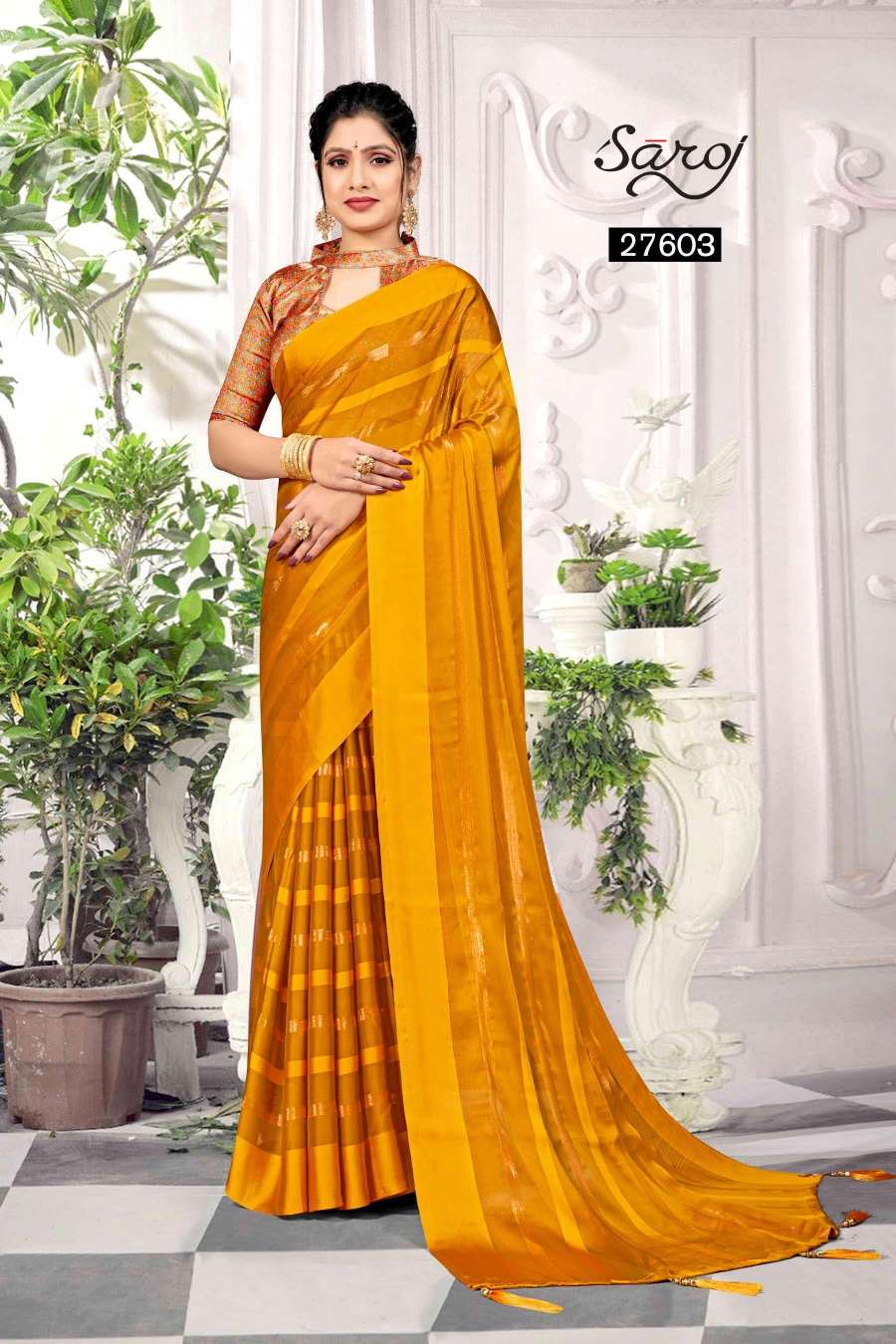 Saroj Sneh Milan Designer Fancy Chiffon Saree Wholesale catalog