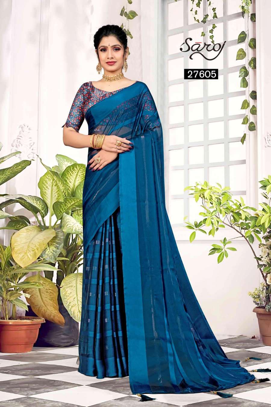 Saroj Sneh Milan Designer Fancy Chiffon Saree Wholesale catalog