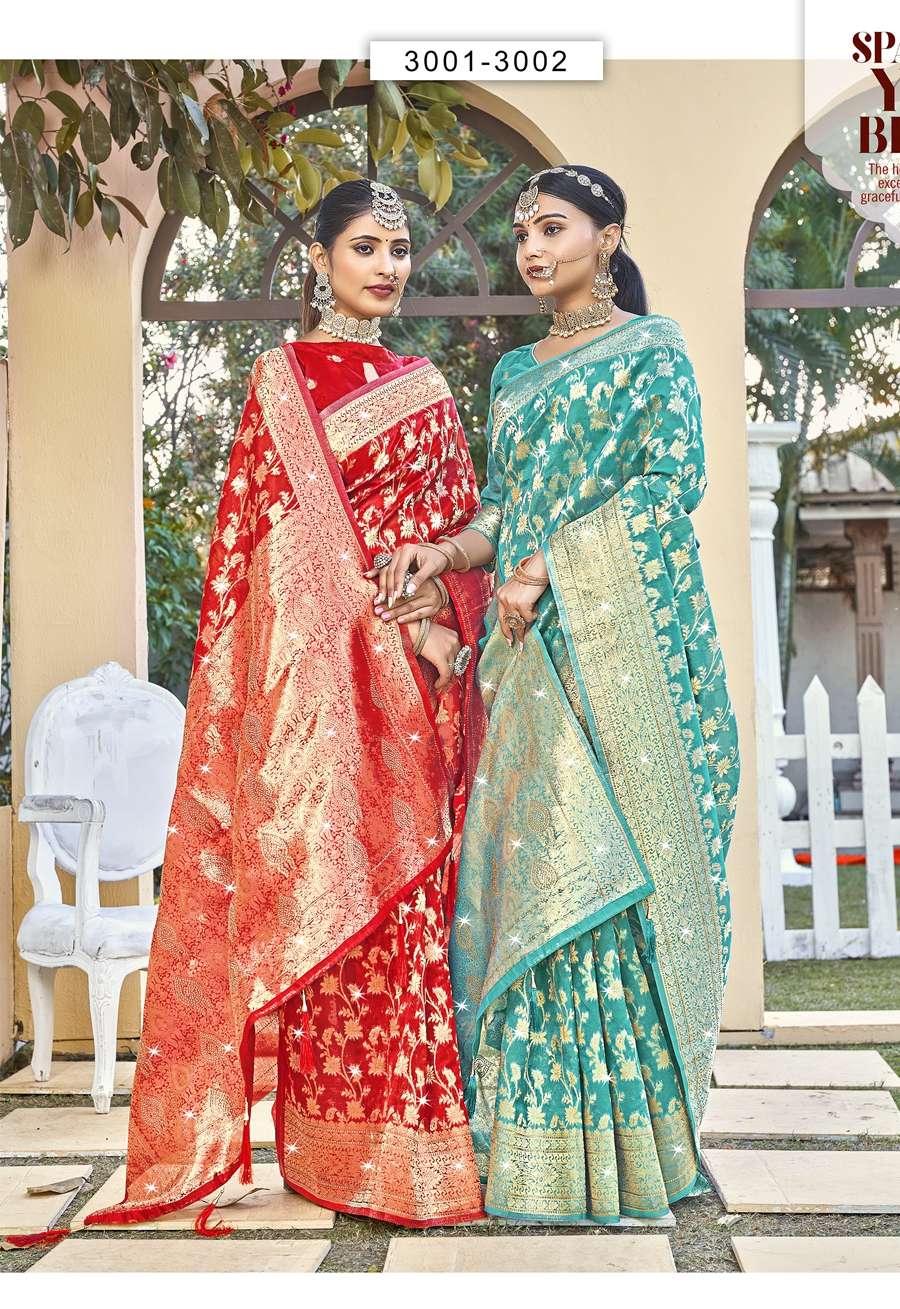 Saroj textile presents Chaaru Vol 3 Banarasi sarees catalogue